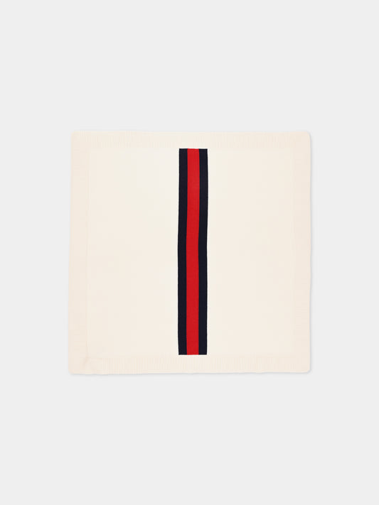 Coperta avorio per neonati con Web,Gucci Kids,873862 3KACH 9268