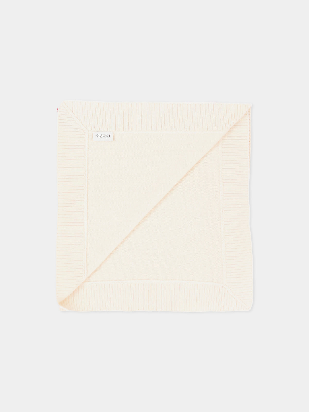 Coperta avorio per neonati con Web,Gucci Kids,873862 3KACH 9268