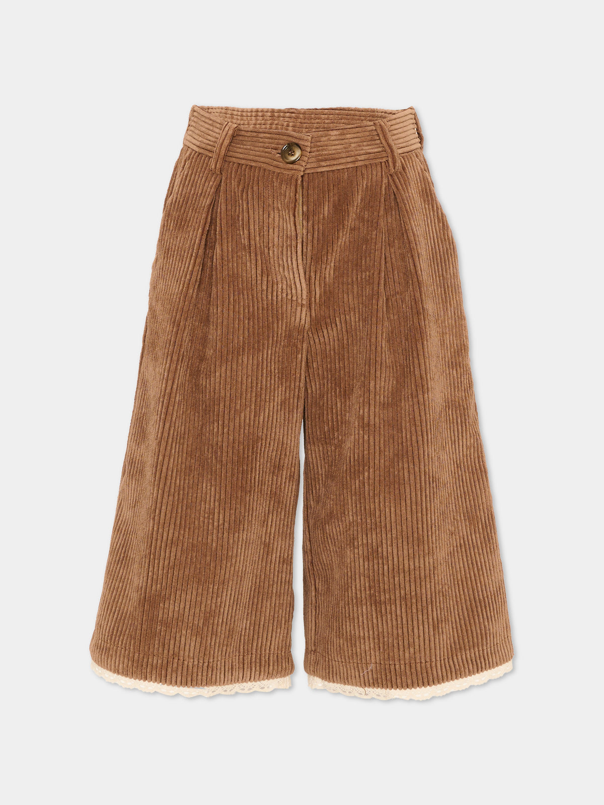 Shorts marroni per bambina in velluto,Philosophy,I1H404 8854 0005