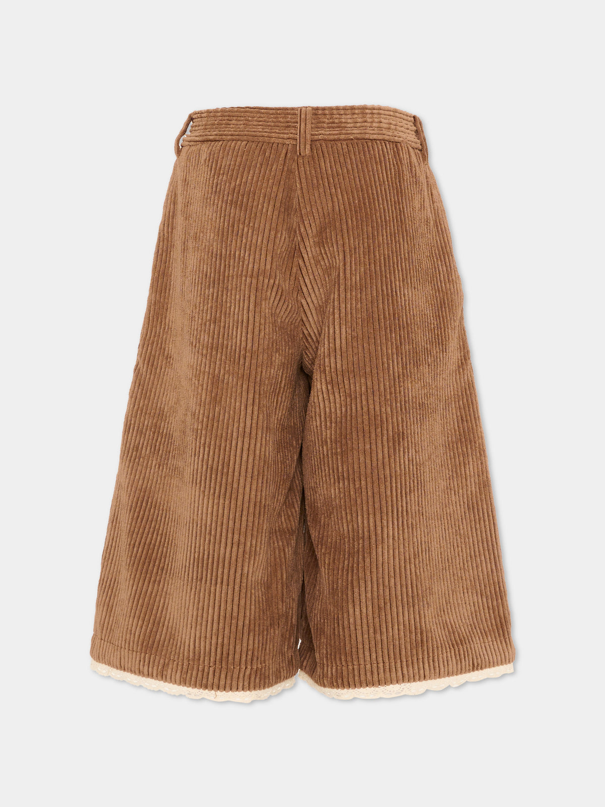 Shorts marroni per bambina in velluto,Philosophy,I1H404 8854 0005