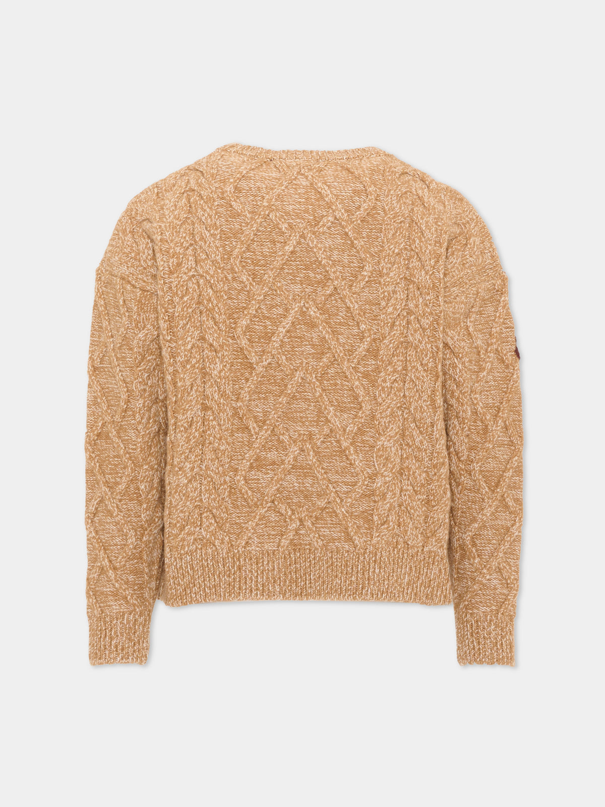 Maglione beige per bambina con ricamo,Ermanno Scervino Junior,Z9H607 8715 0103