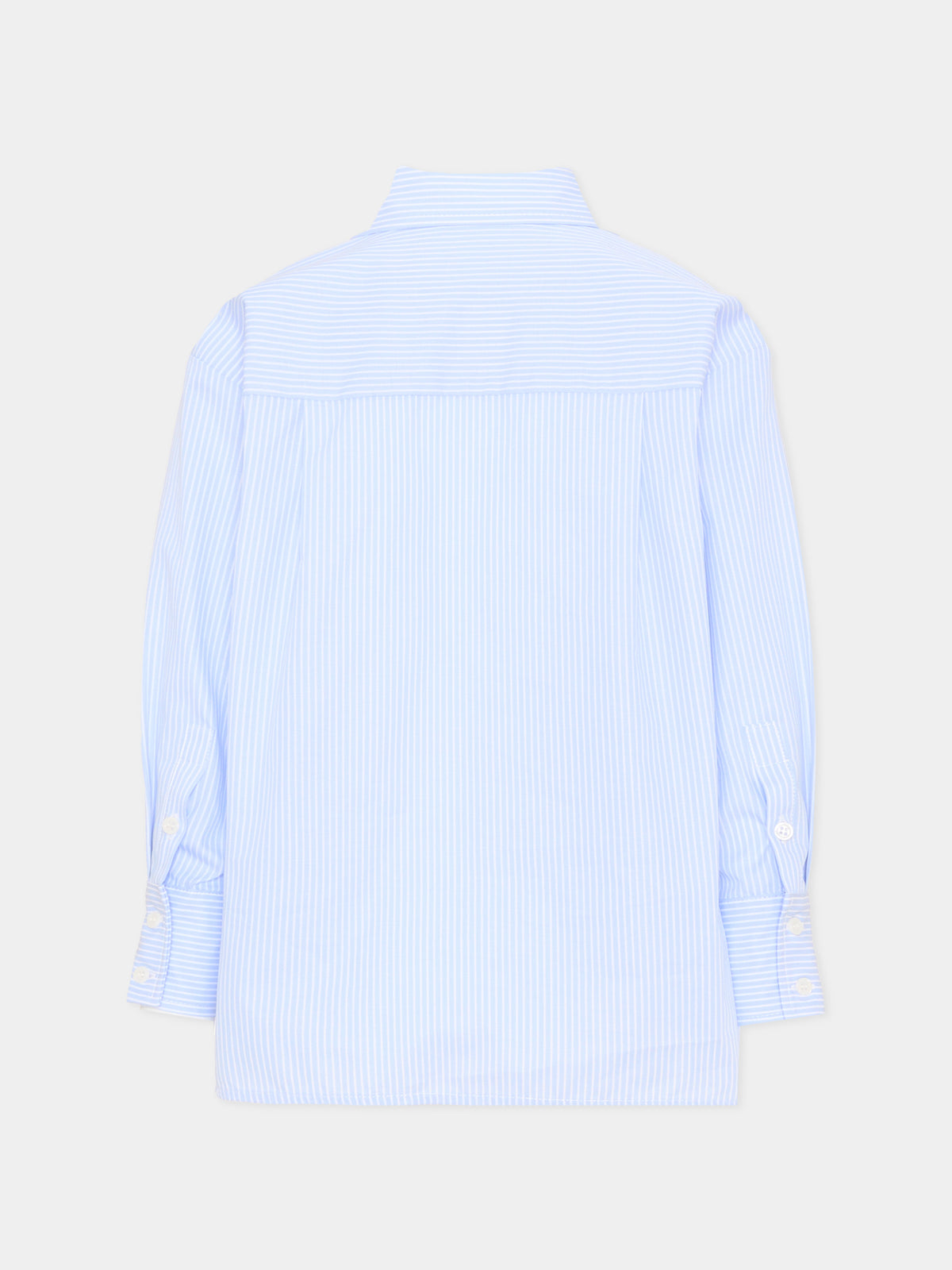 Camicia azzurra a righe per bambina,Ermanno Scervino Junior,Z1H304 8126 0158