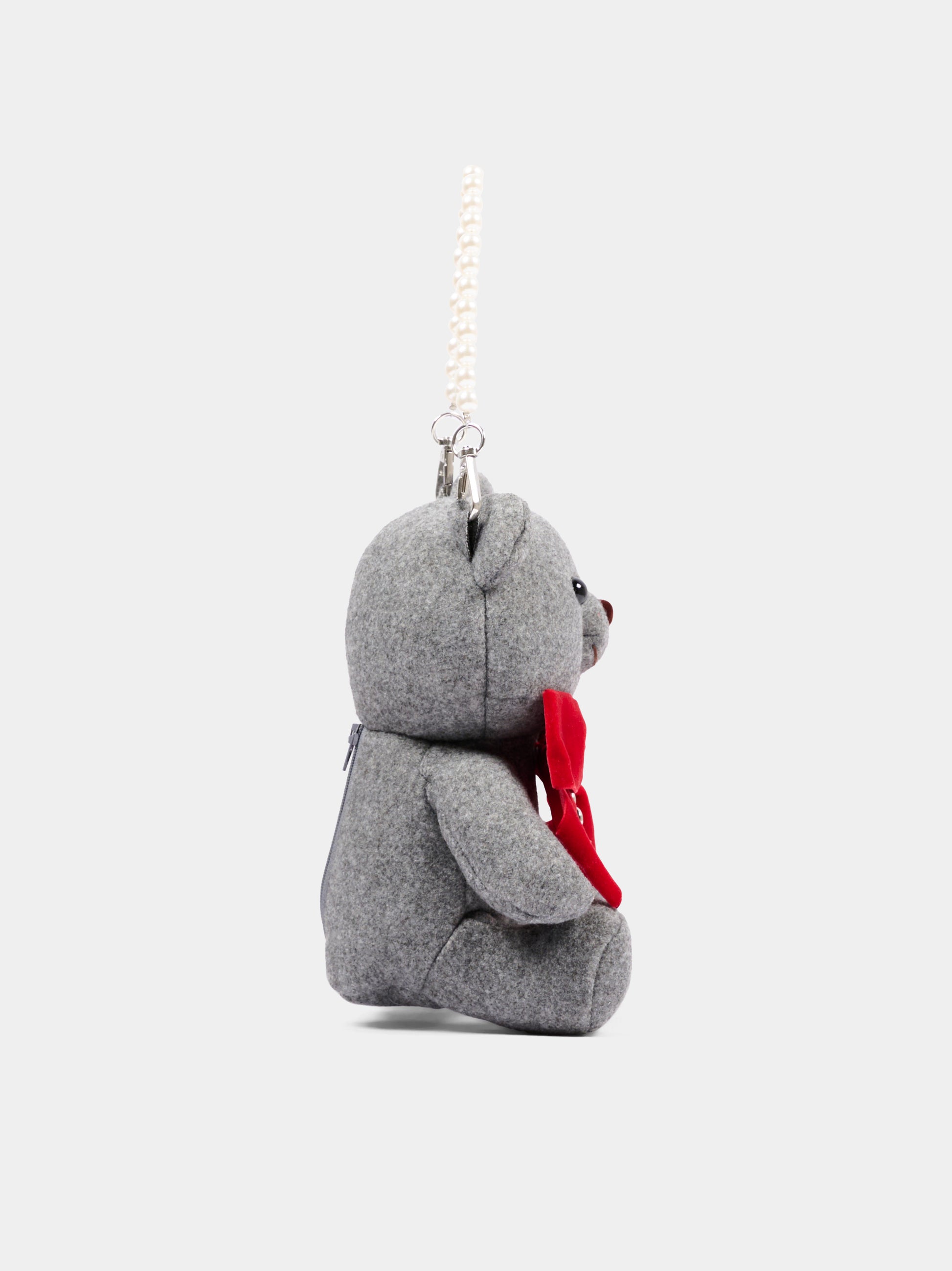 Borsa grigia per bambina a orsetto,Monnalisa,19H003 8059 0031