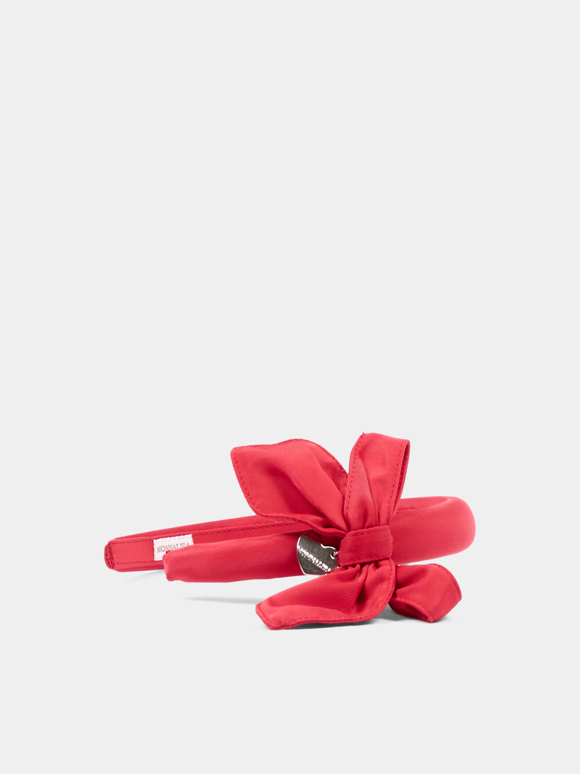 Cerchietto rosso per bambina con fiocco,Monnalisa,17H002 8095 0043