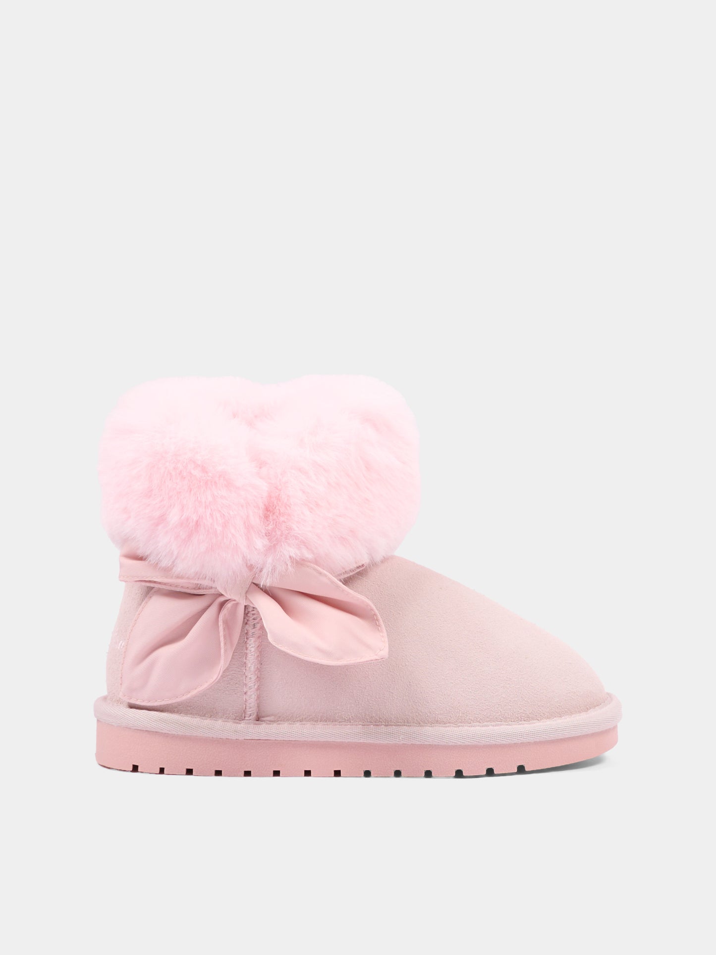 Stivaletti rosa per bambina con fiocco,Monnalisa,8CH005 8776 094F
