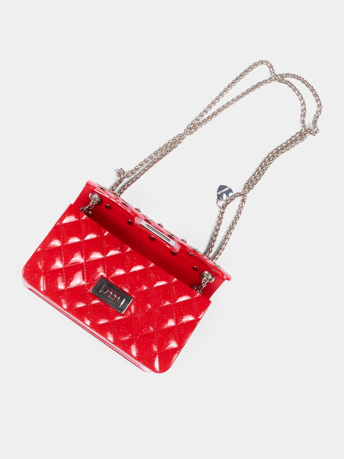 Borsa elegante rossa per bambina con strass,Monnalisa,17H000 8726 0043