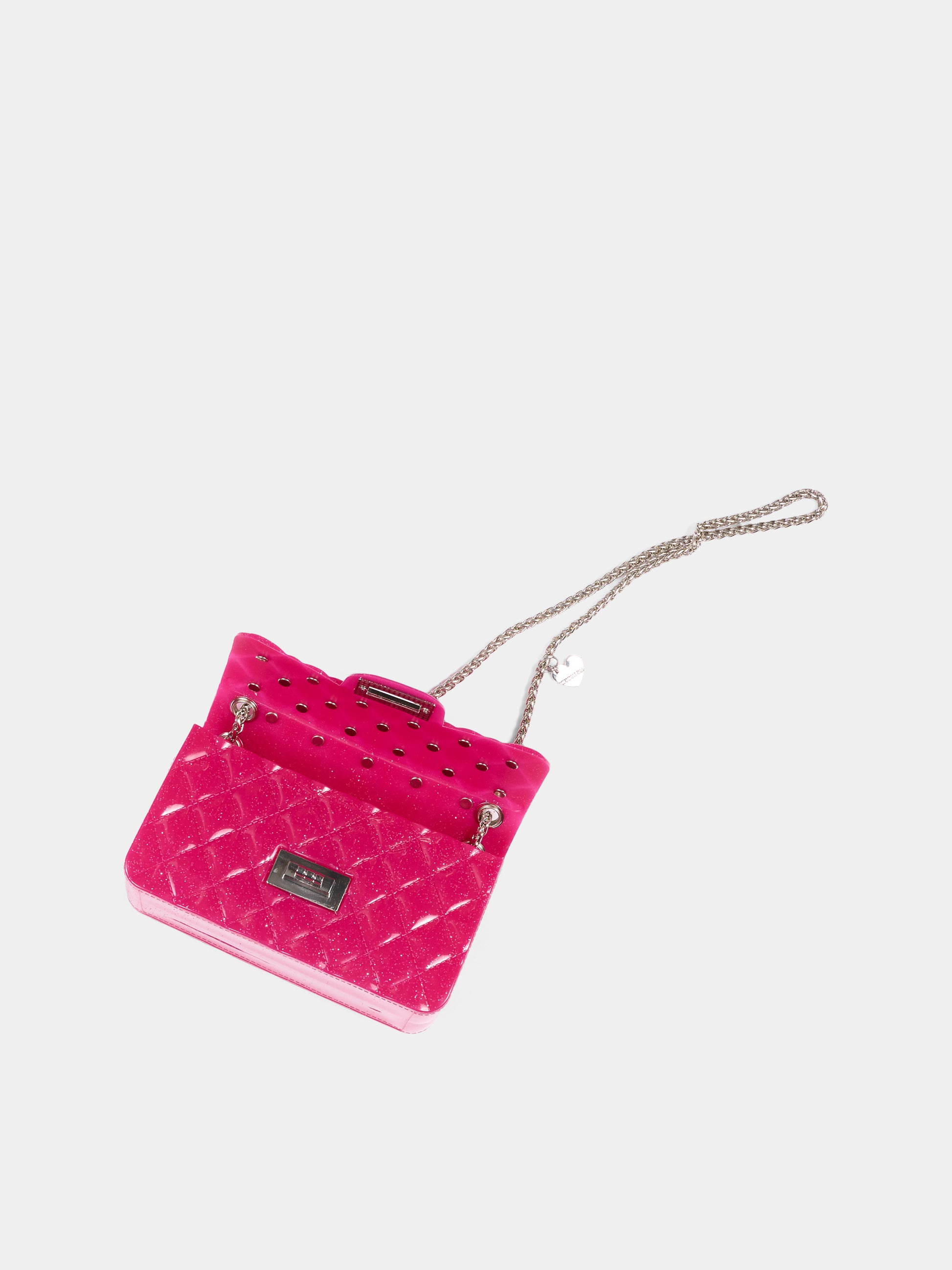 Borsa elegante fucsia per bambina con strass,Monnalisa,17H000 8726 0069
