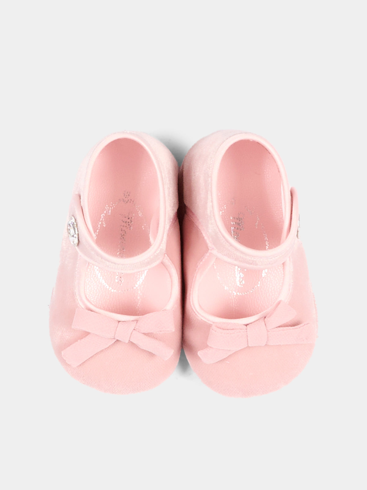 Ballerine rosa per neonata con fiocco,Monnalisa,73H001 8803 0092