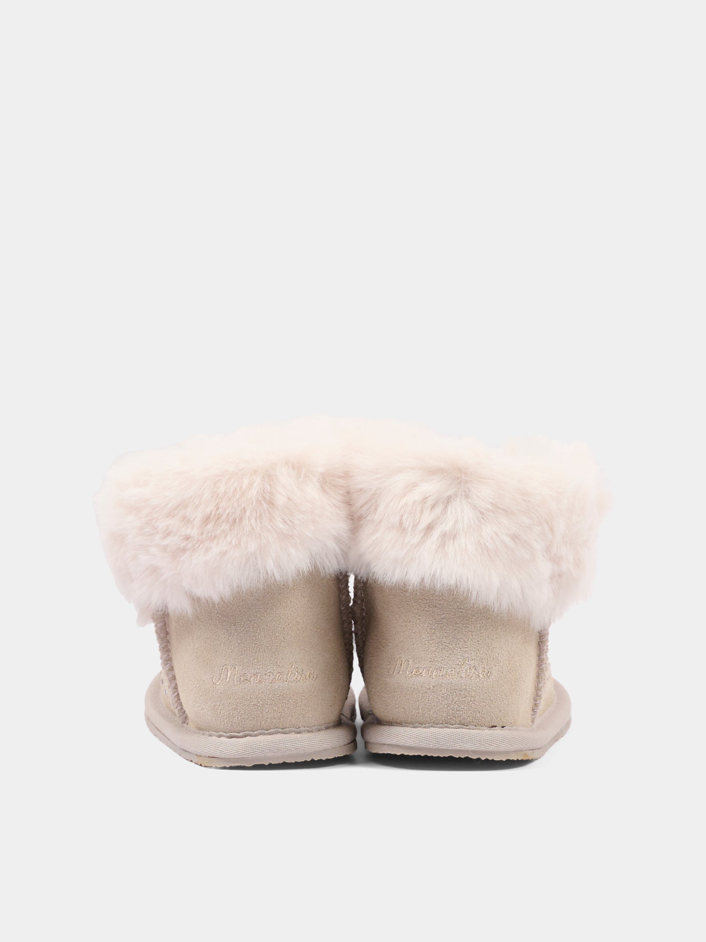 Stivaletti beige per bambina con strass,Monnalisa,83H003 8775 0033
