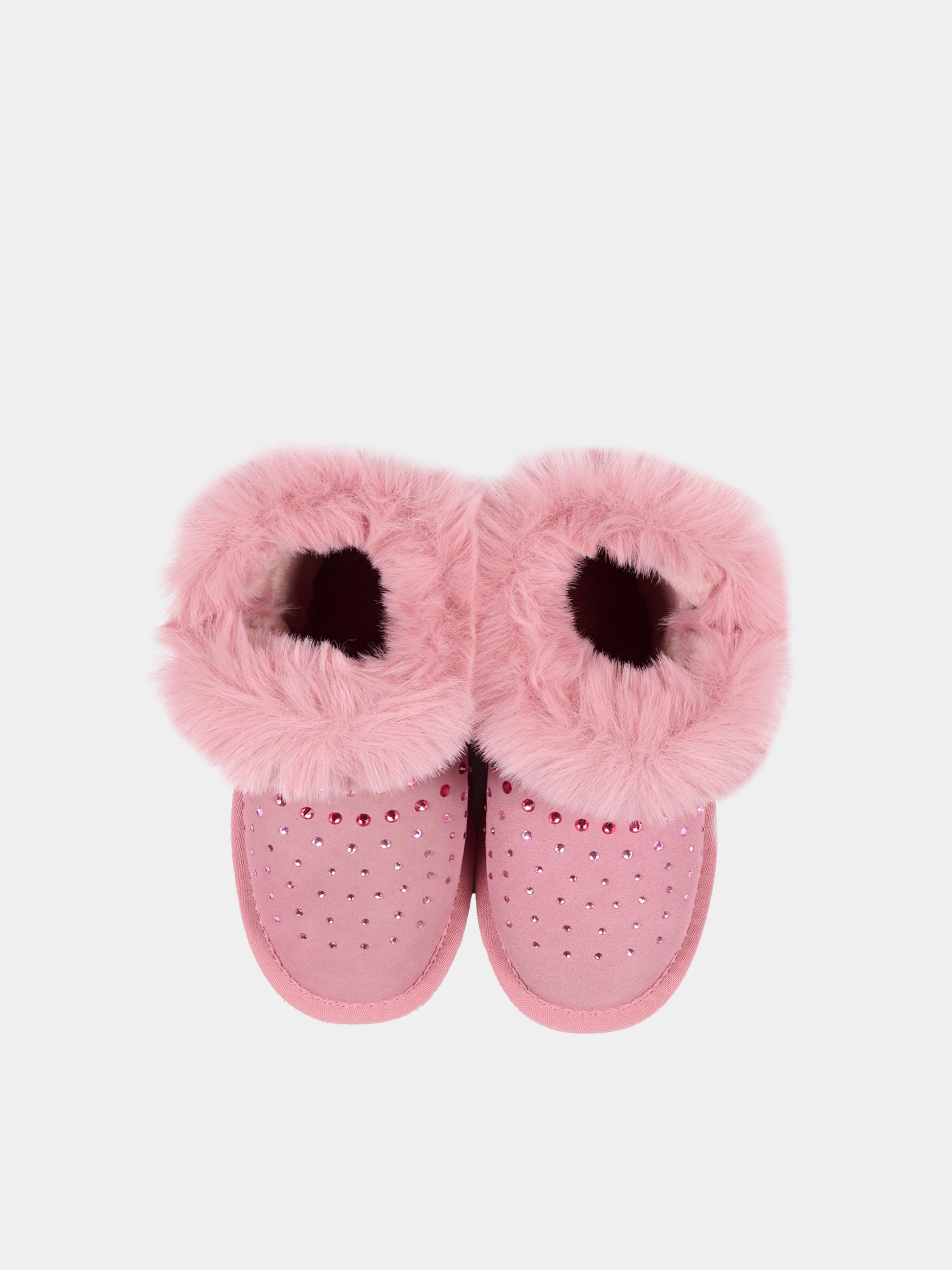 Stivaletti rosa per bambina con strass,Monnalisa,83H003 8775 0063