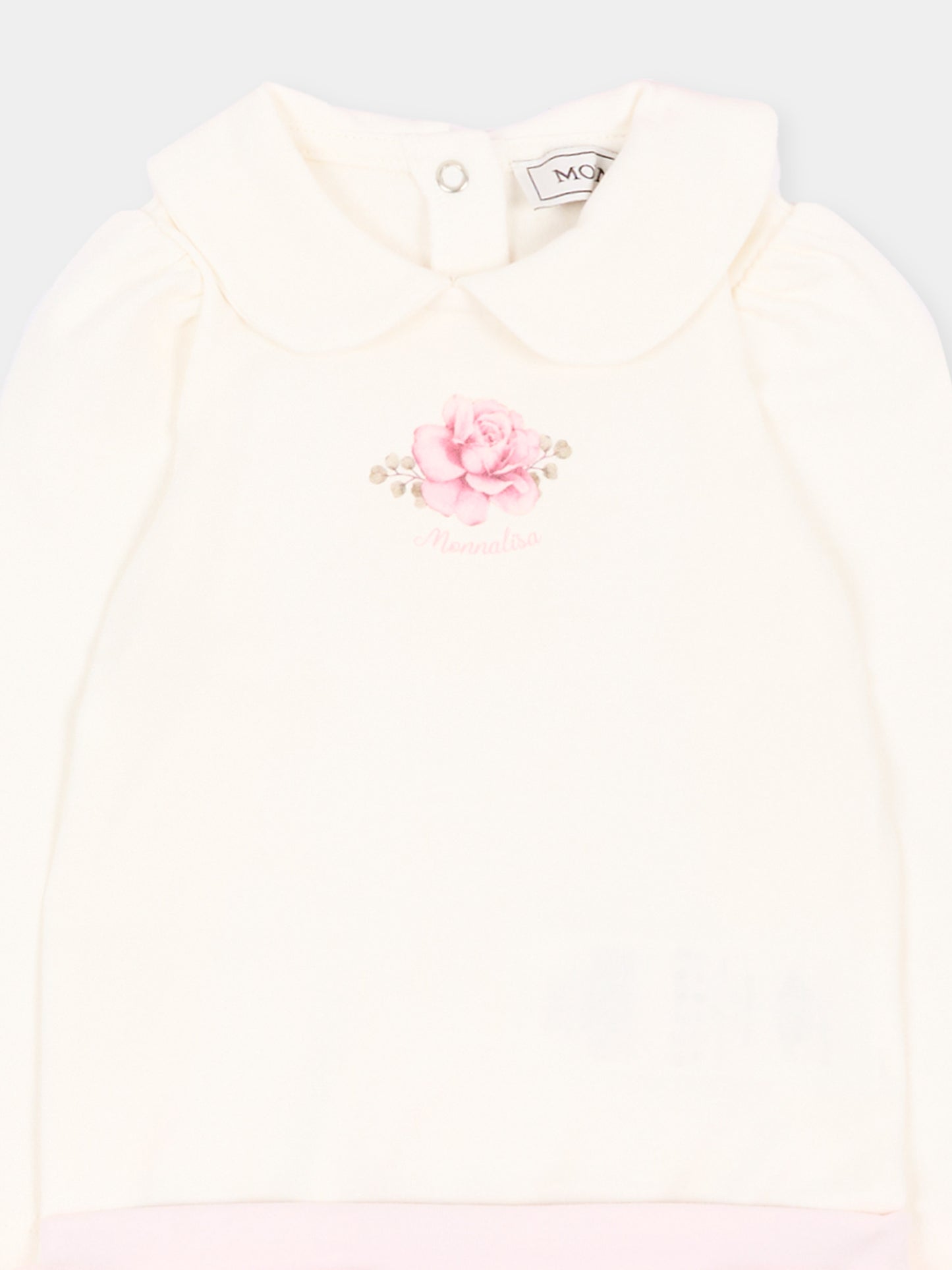 Completo rosa per neonata con tulle,Monnalisa,35H517 8000 0191