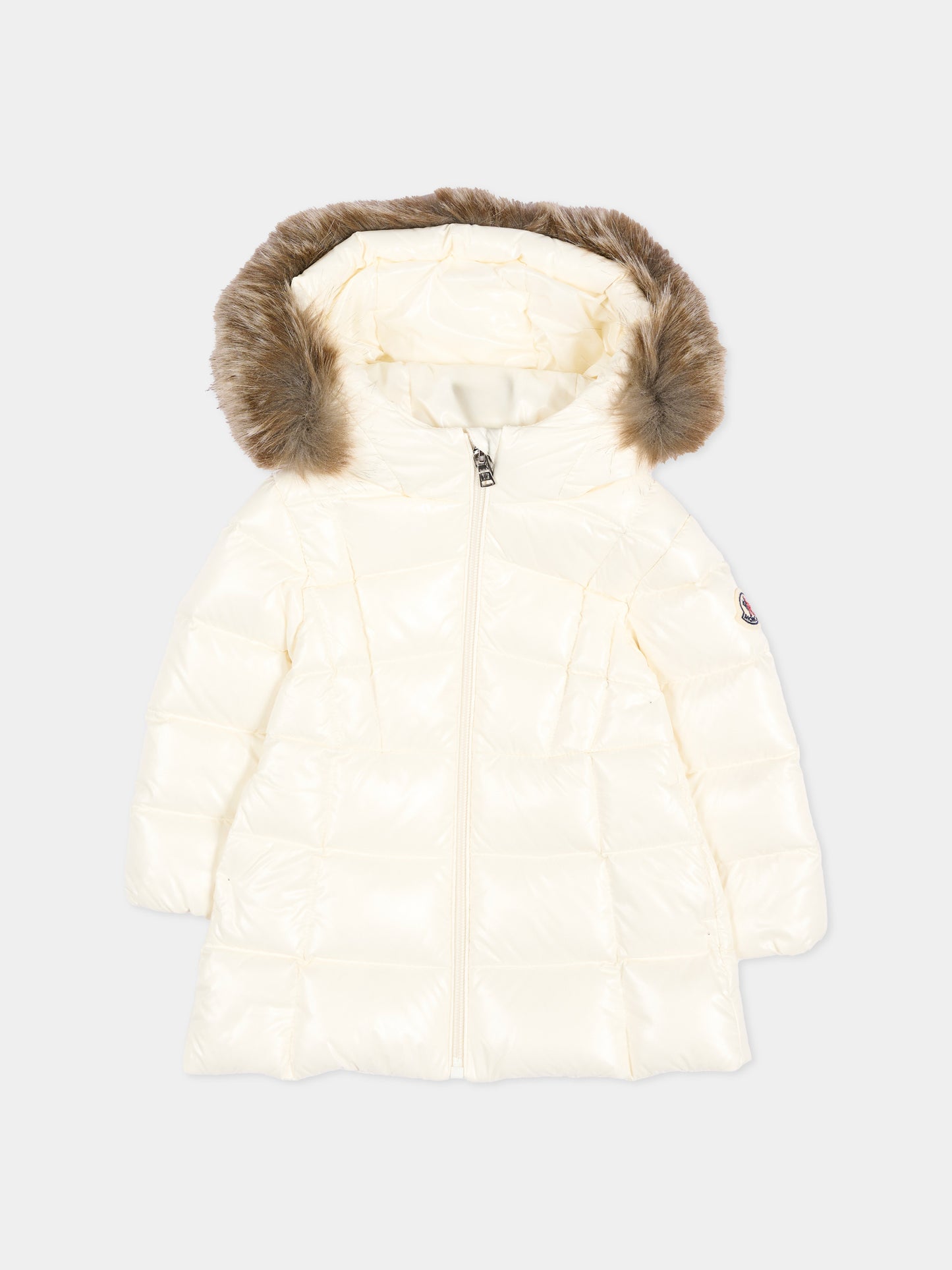Piumini avorio Emma per neonata con logo,Moncler Kids,L2951 1C00004 597Z8 034