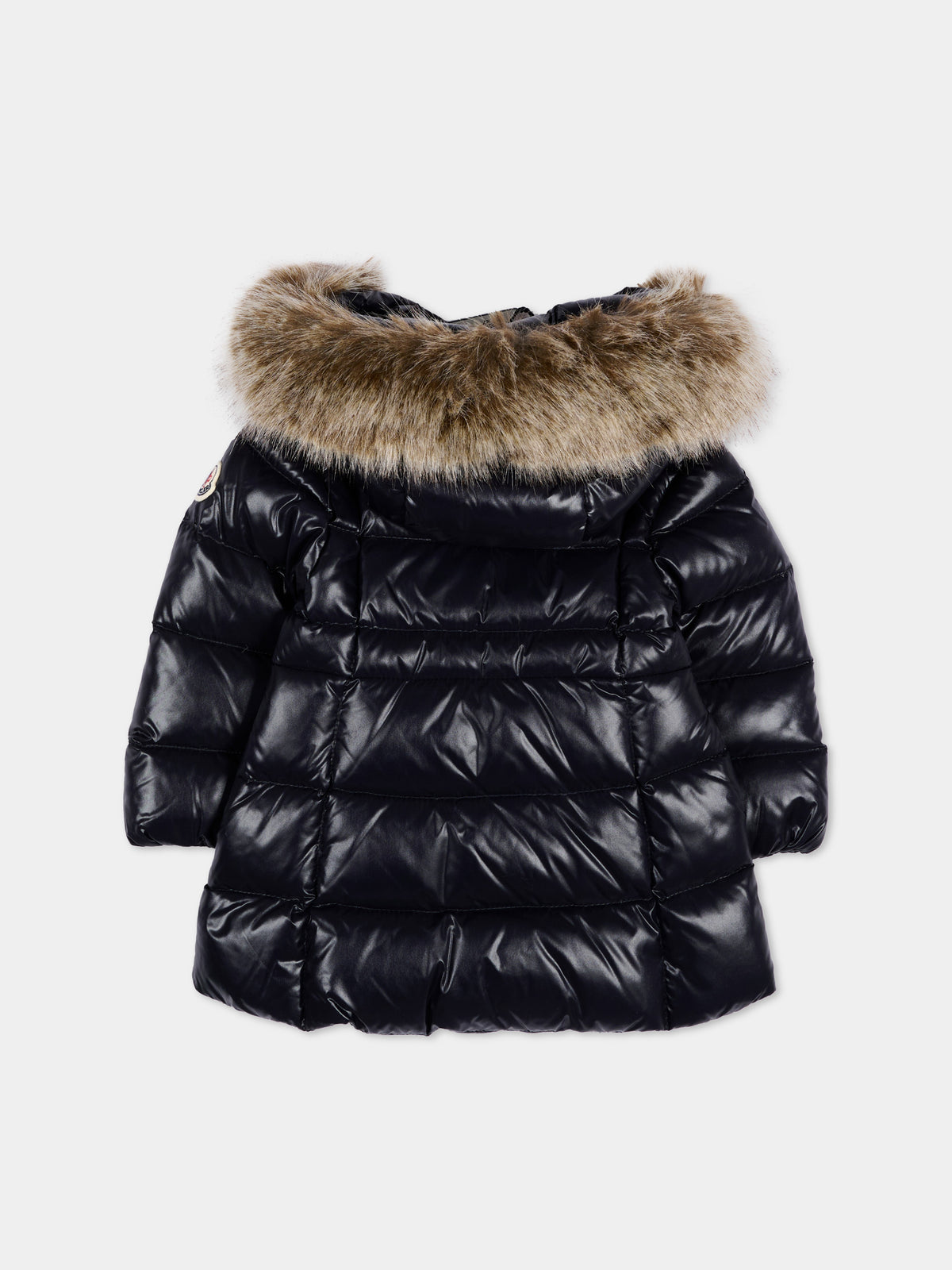 Piumini blu Emma per neonata con logo,Moncler Kids,L2951 1C00004 597Z8 742
