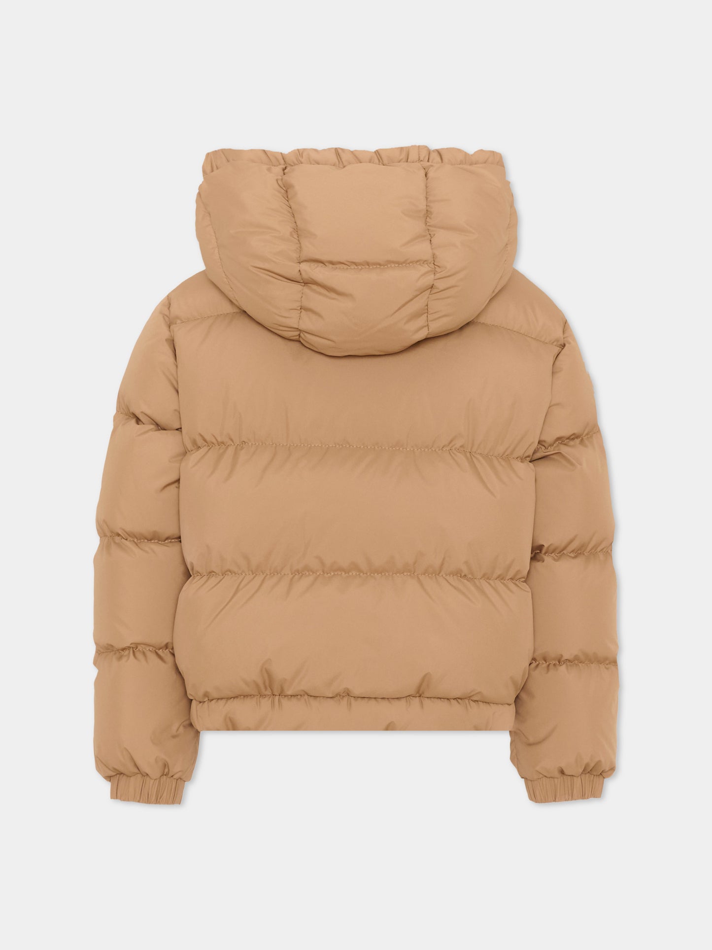 Piumino Phelanta beige per bambina con cappuccio,Moncler Kids,L2954 1A00087 597YW 248