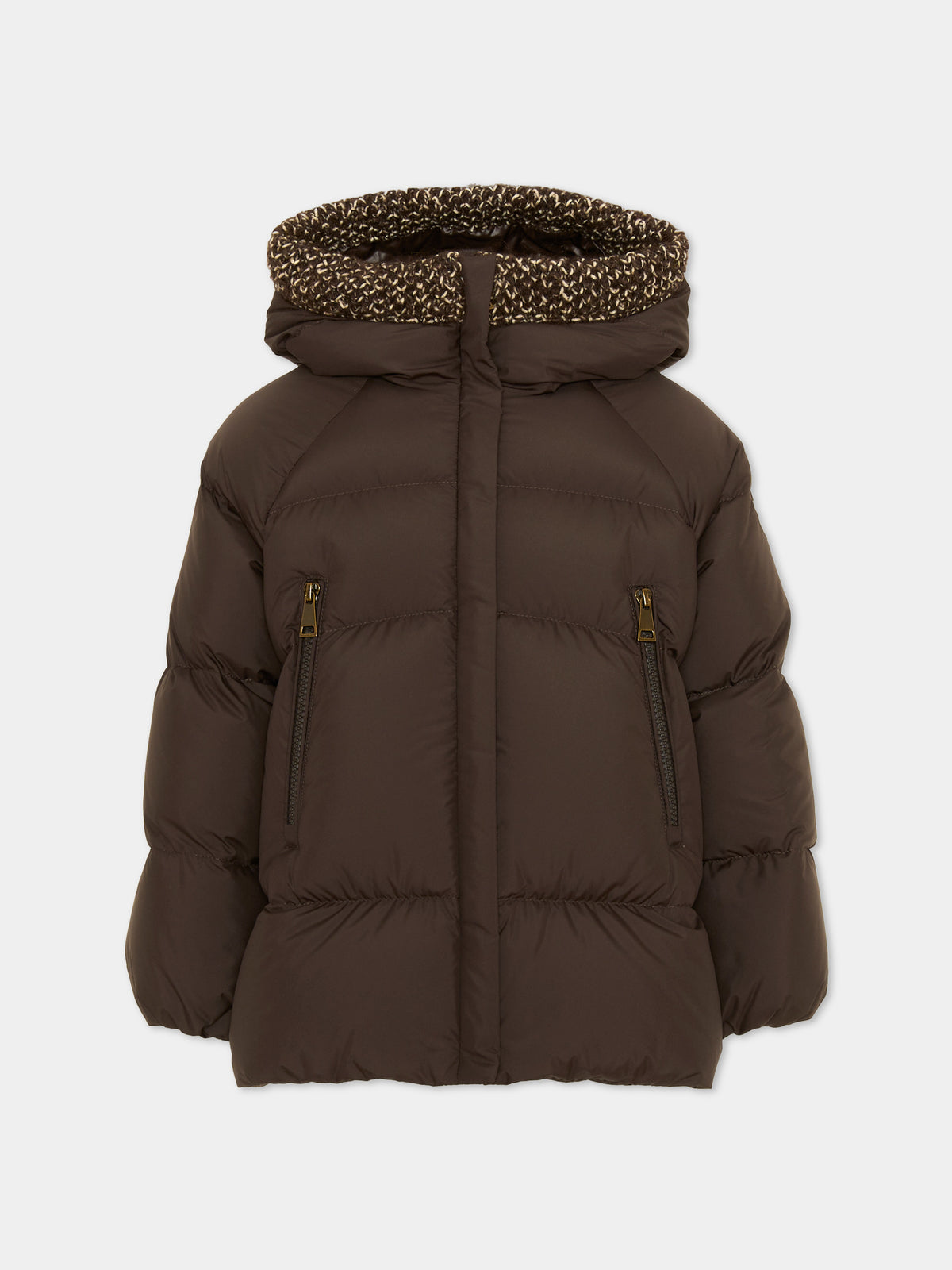 Piumino marrone Duilla per bambina,Moncler Kids,L2954 1A00102 597YW 258