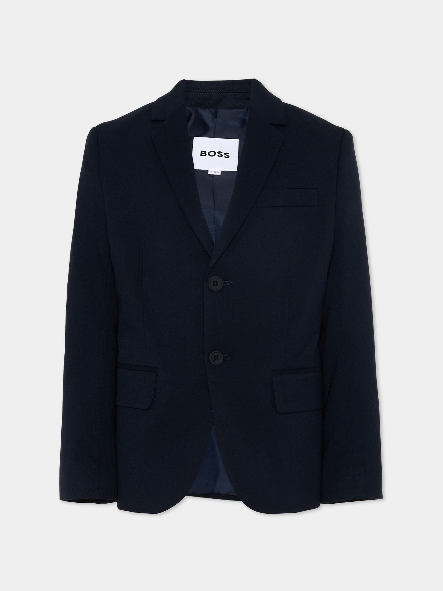 Giacca blu per bambino monopetto,Boss,J52684 862