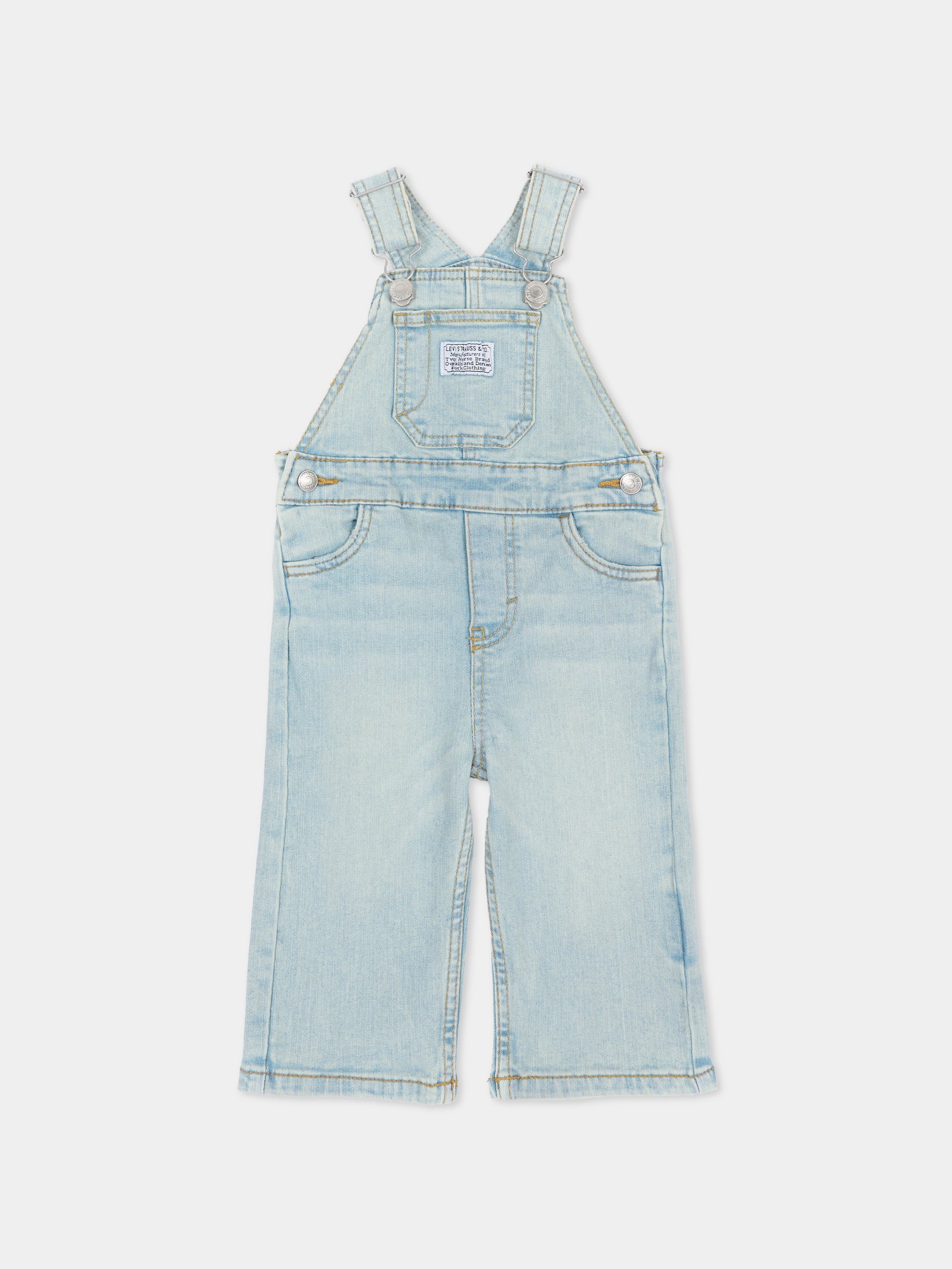 Salopette denim chiaro per neonati,Levi's Kids,6ER544 L6Z