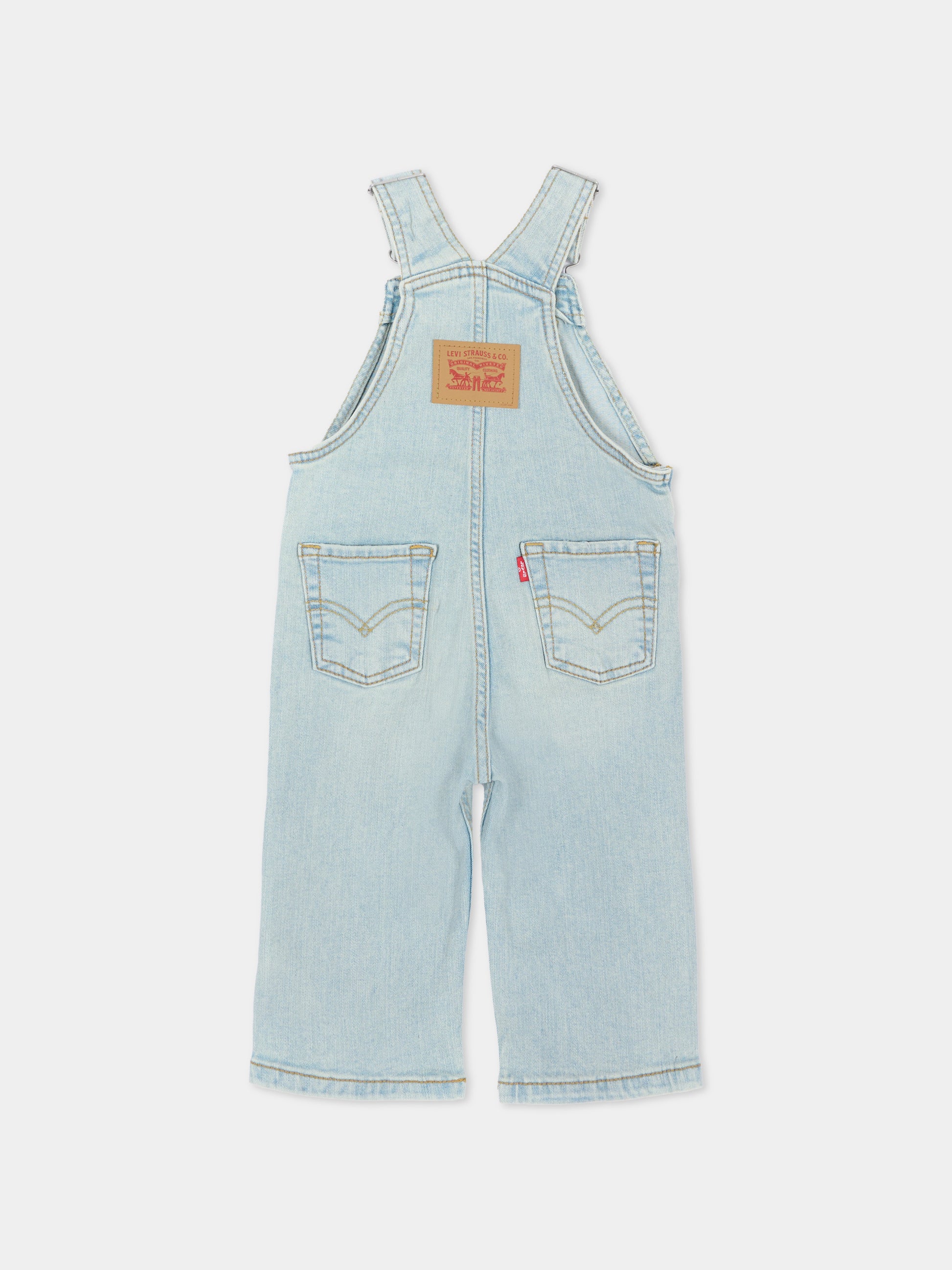 Salopette denim chiaro per neonati,Levi's Kids,6ER544 L6Z