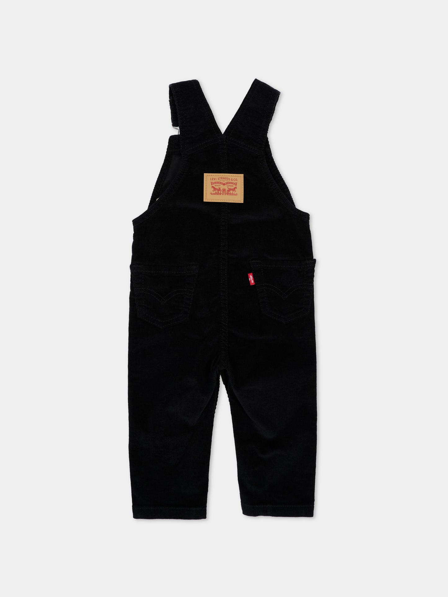 Salopette nera per neonato,Levi's Kids,6EJ335 G52