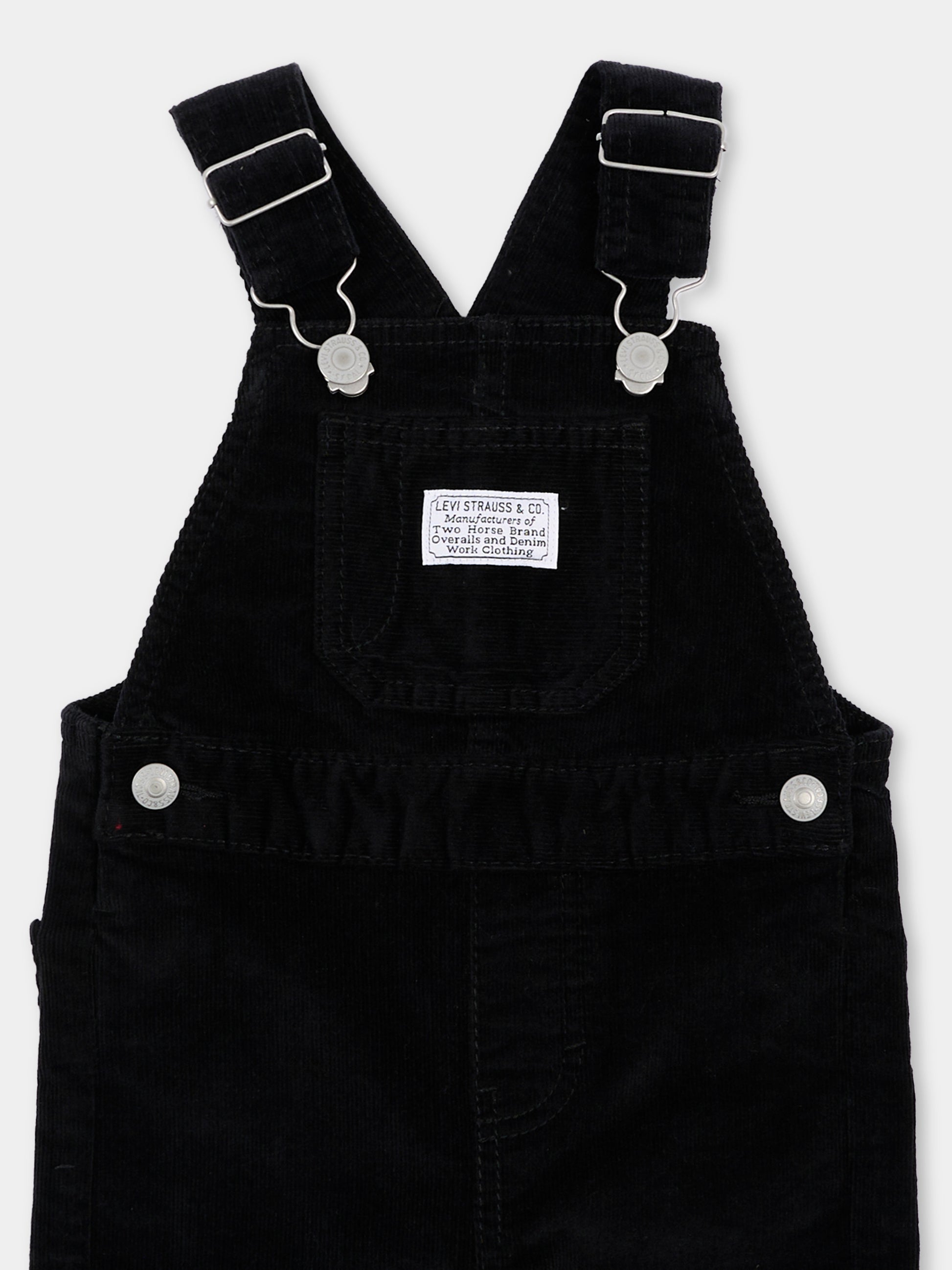 Salopette nera per neonato,Levi's Kids,6EJ335 G52