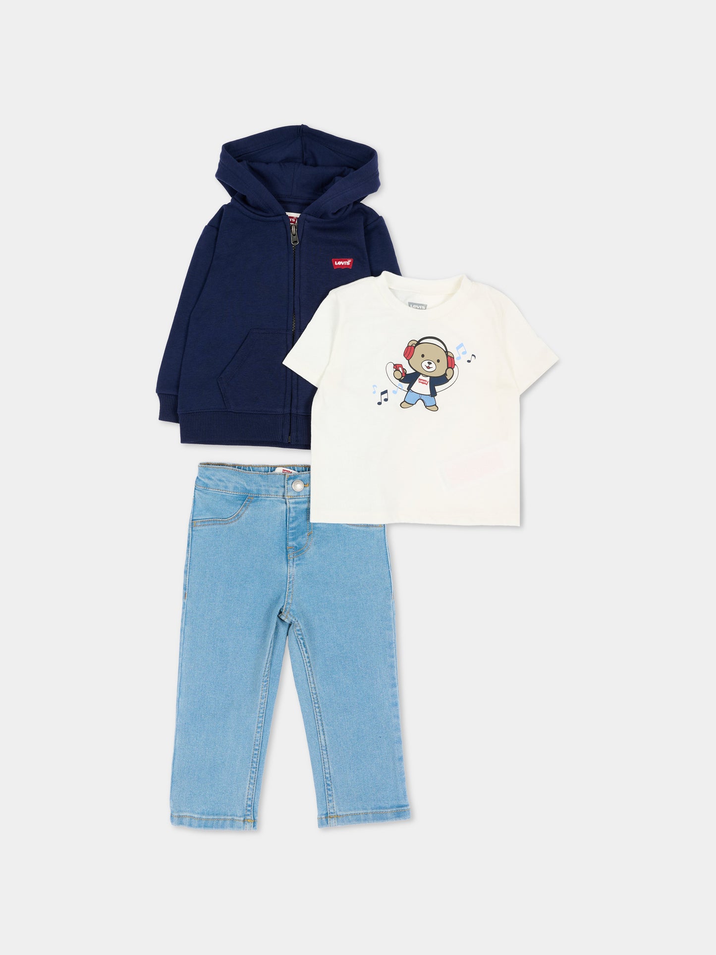 Completo sportivo lungo blu per neonato,Levi's Kids,6ER557 BCF
