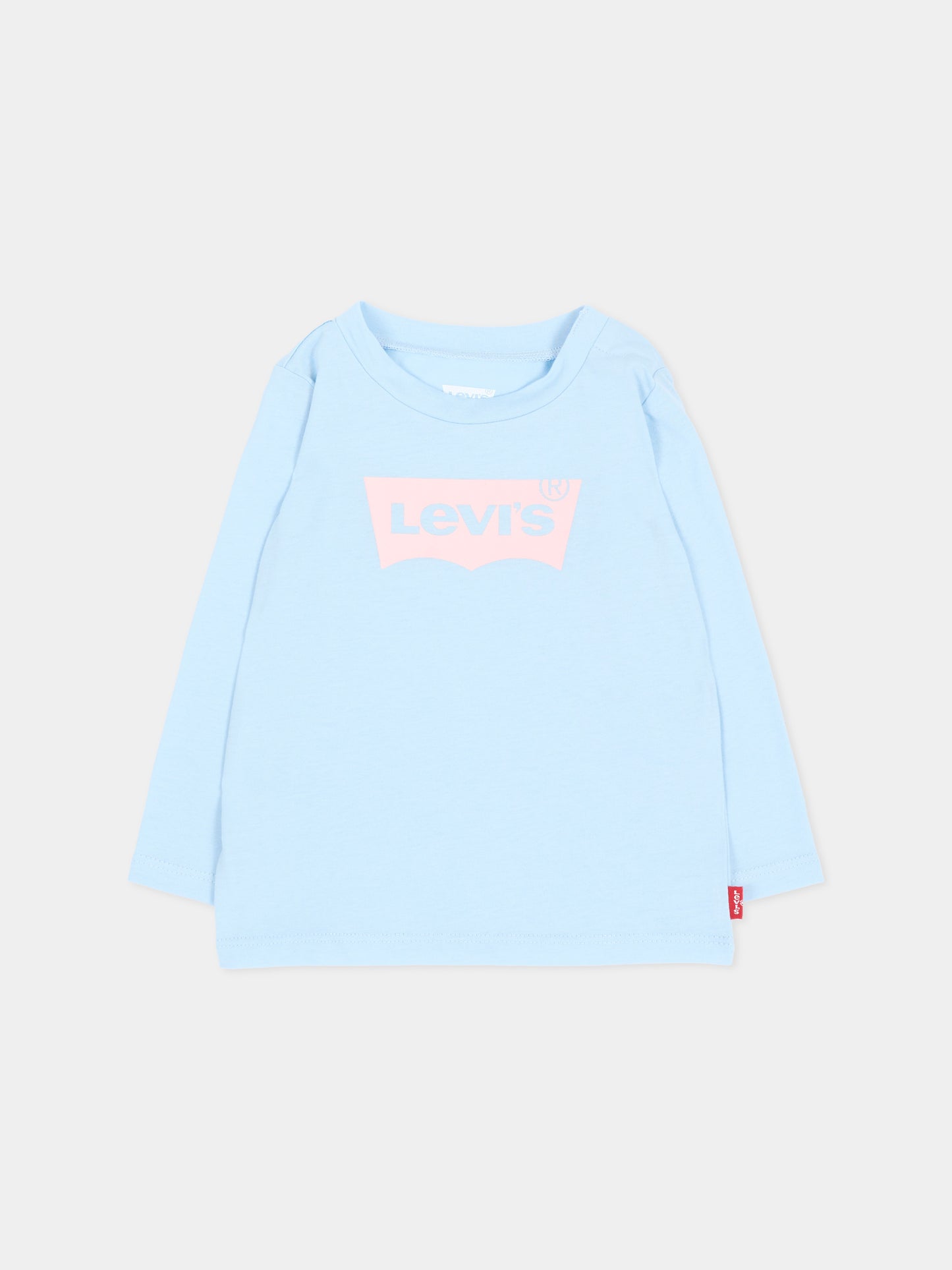 T-shirt a manica lunga celeste per neonata,Levi's Kids,1EA643 C6T