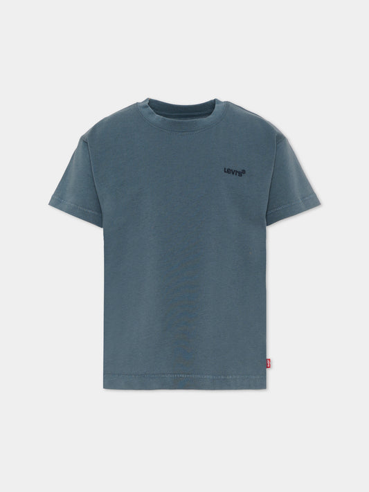 T-shirt a manica corta blu con logo per bambino,Levi's Kids,9EP595 C6W