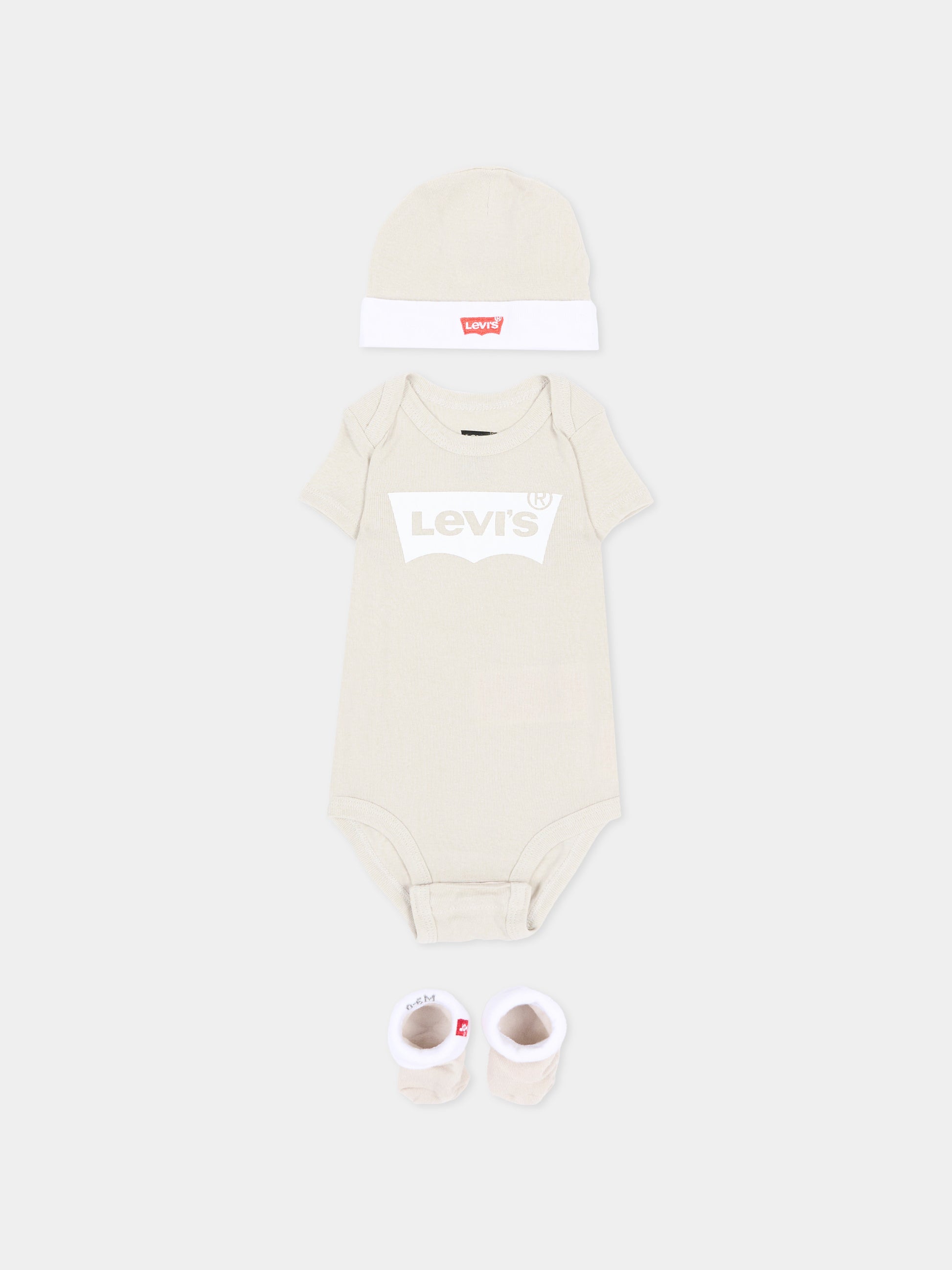 Set Tutine avorio per neonati con logo,Levi's Kids,LL0019 J95