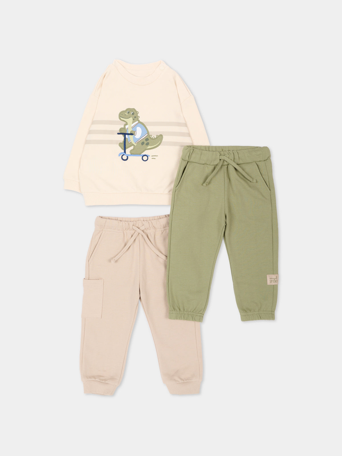 Completo sportivo multicolor per neonato con dinosauro,Mayoral,2831 023