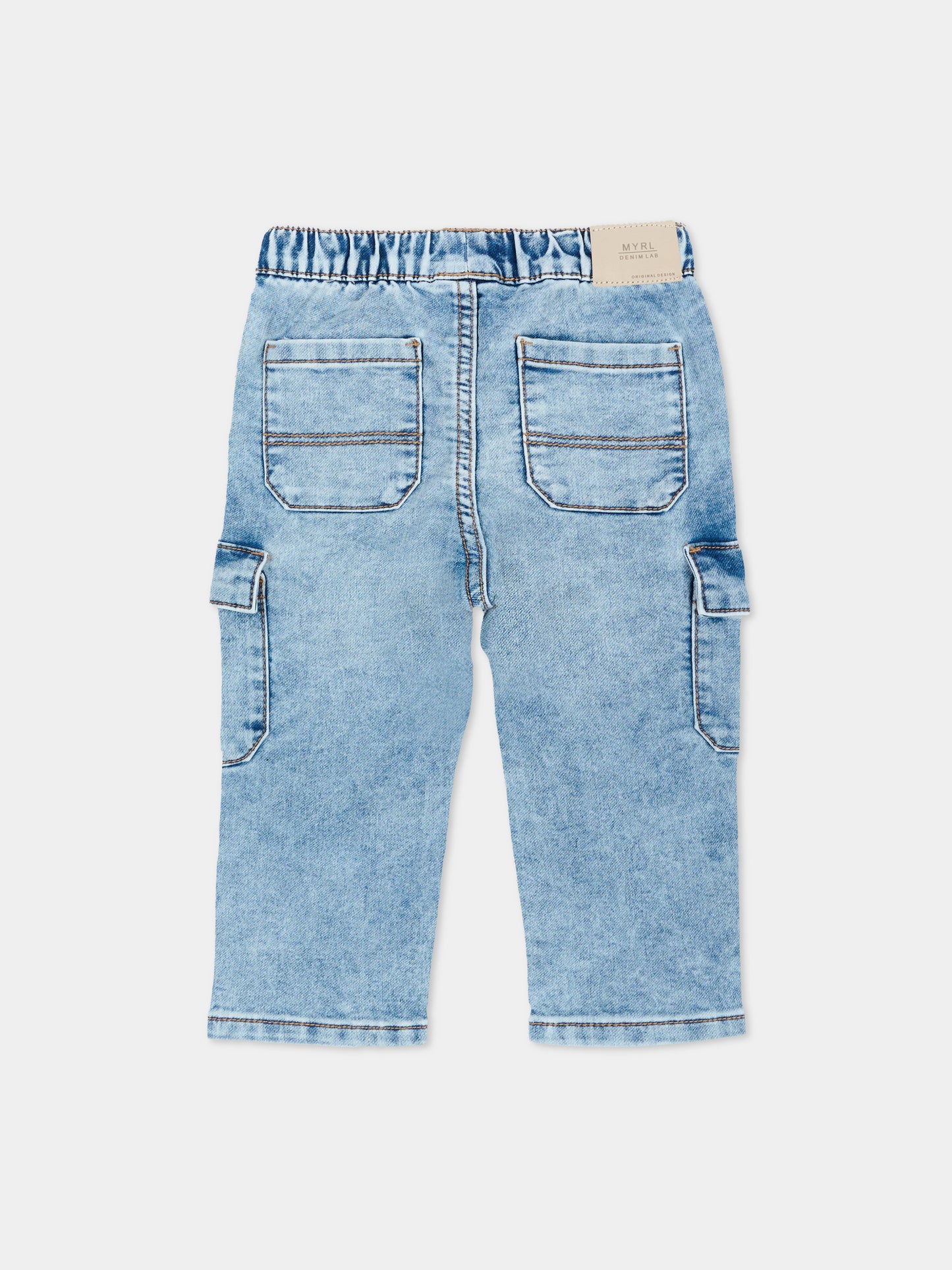 Jeans denim per neonato con patch logo,Mayoral,2540 010