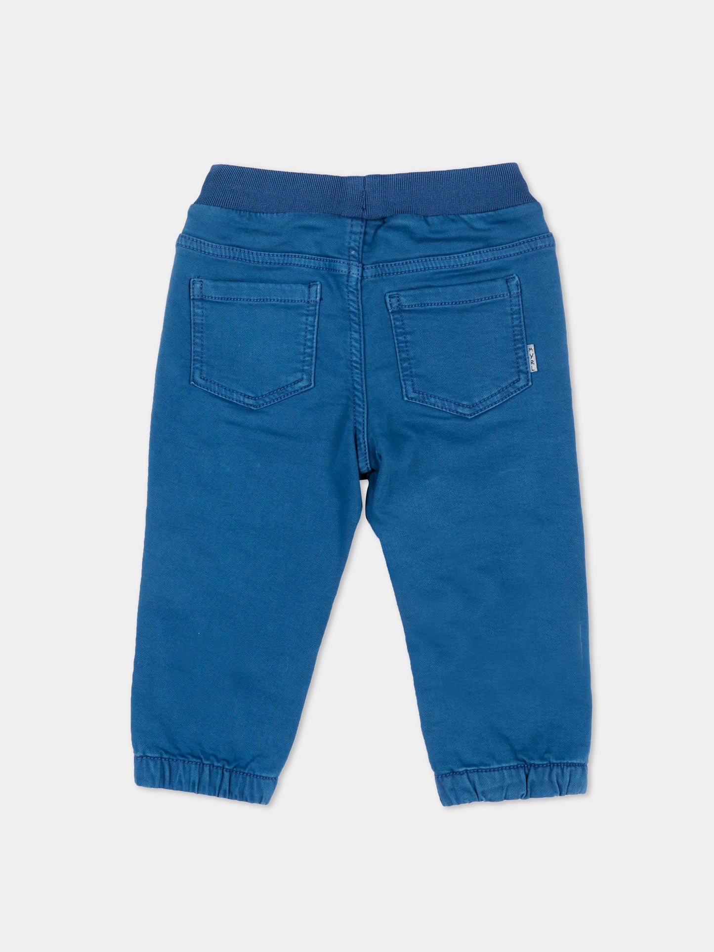 Pantaloni casual azzurro per neonato con logo,Mayoral,2541 055