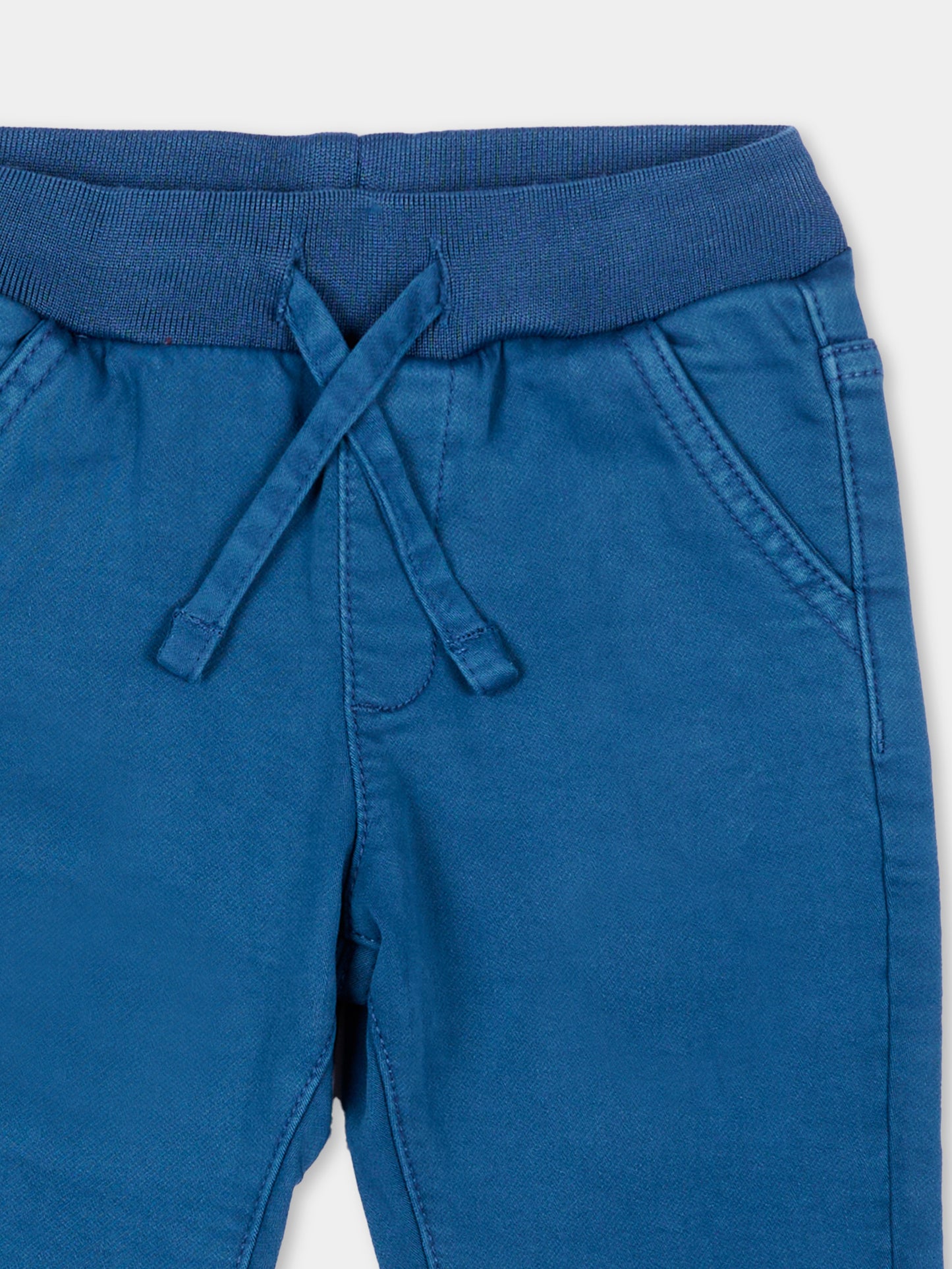 Pantaloni casual azzurro per neonato con logo,Mayoral,2541 055