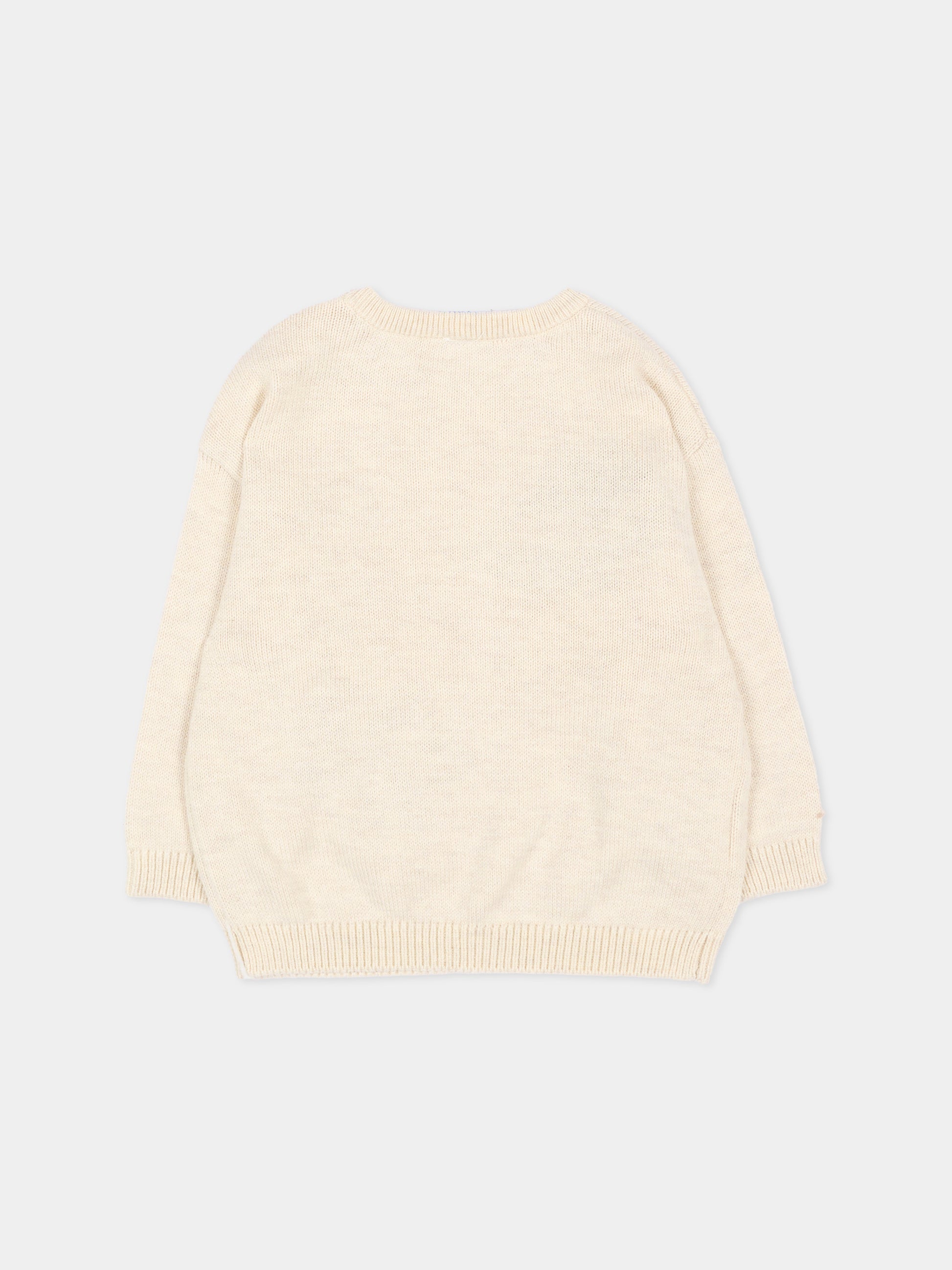 Maglione avorio per neonato con auto,Mayoral,2371 072