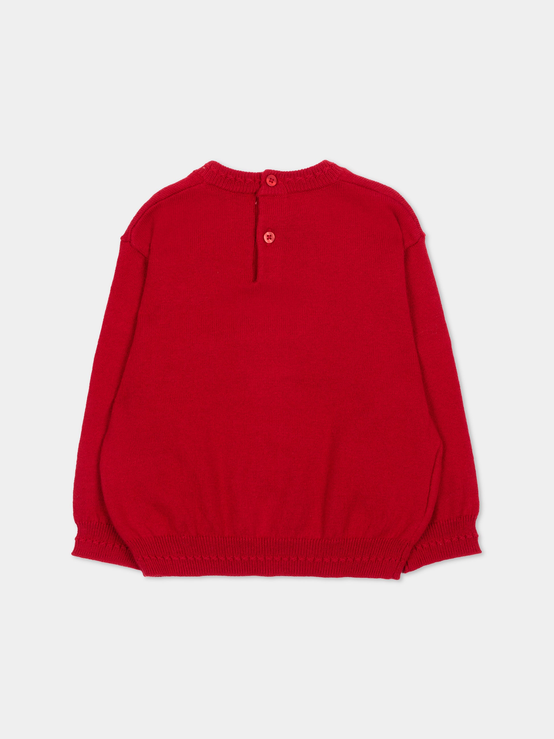 Maglione rosso per neonata con cane,Mayoral,2385 056