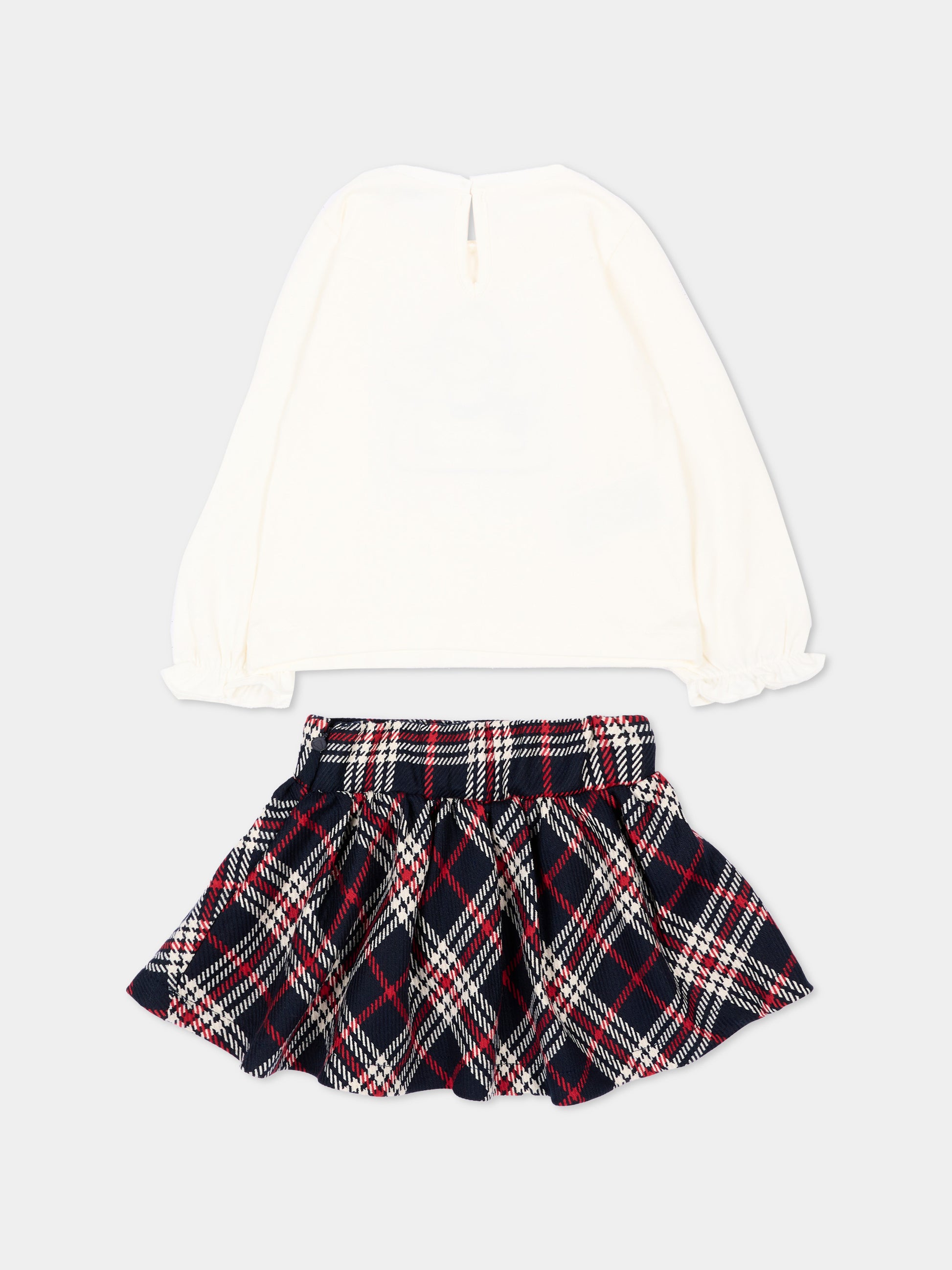 Completo tartan blu per neonata,Mayoral,2953 046