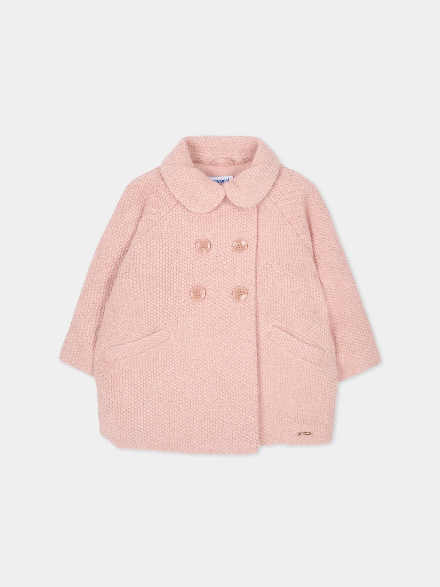 Cappotto rosa per neonata doppiopetto,Mayoral,2435 017