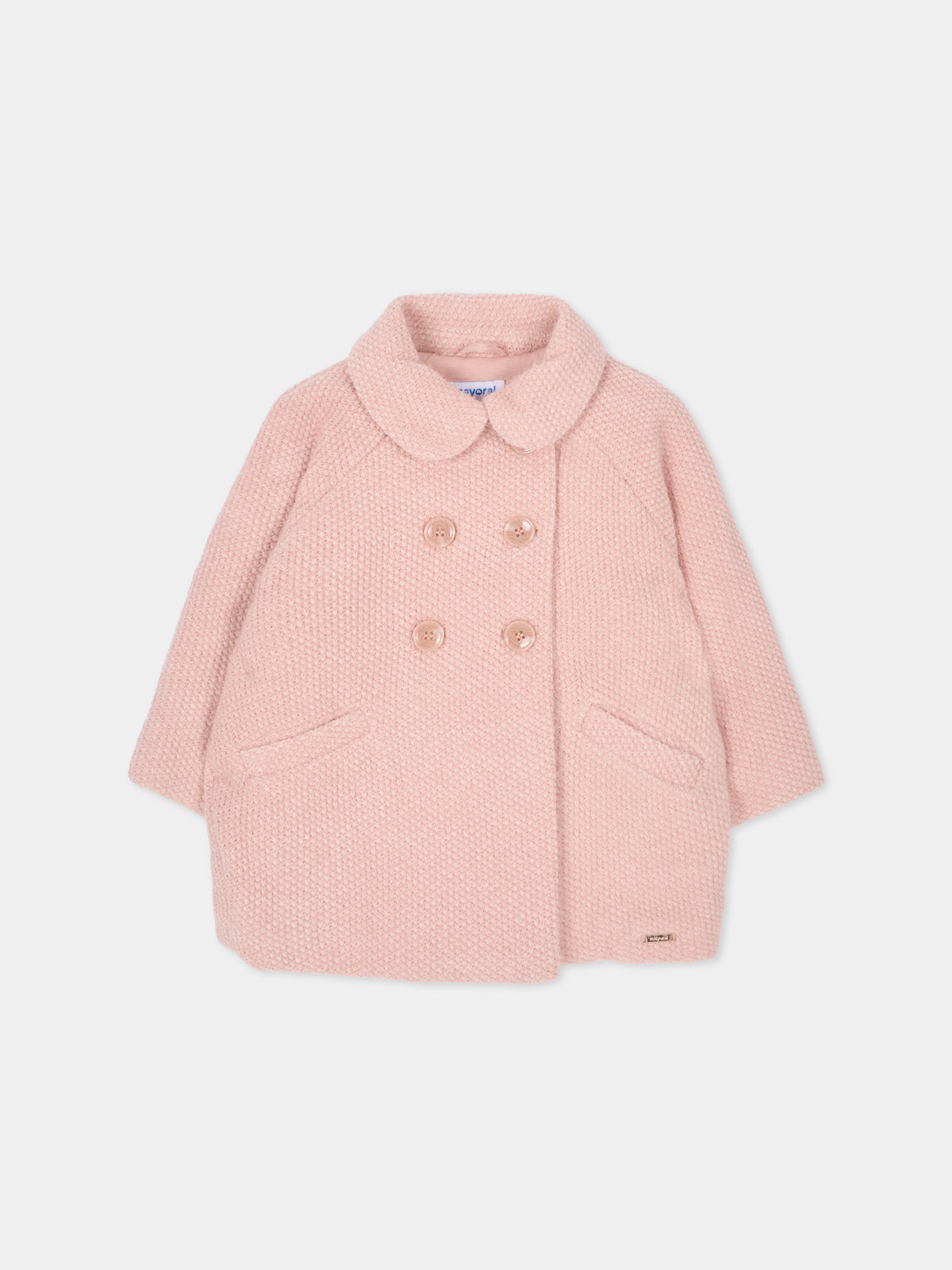 Cappotto rosa per neonata doppiopetto,Mayoral,2435 017