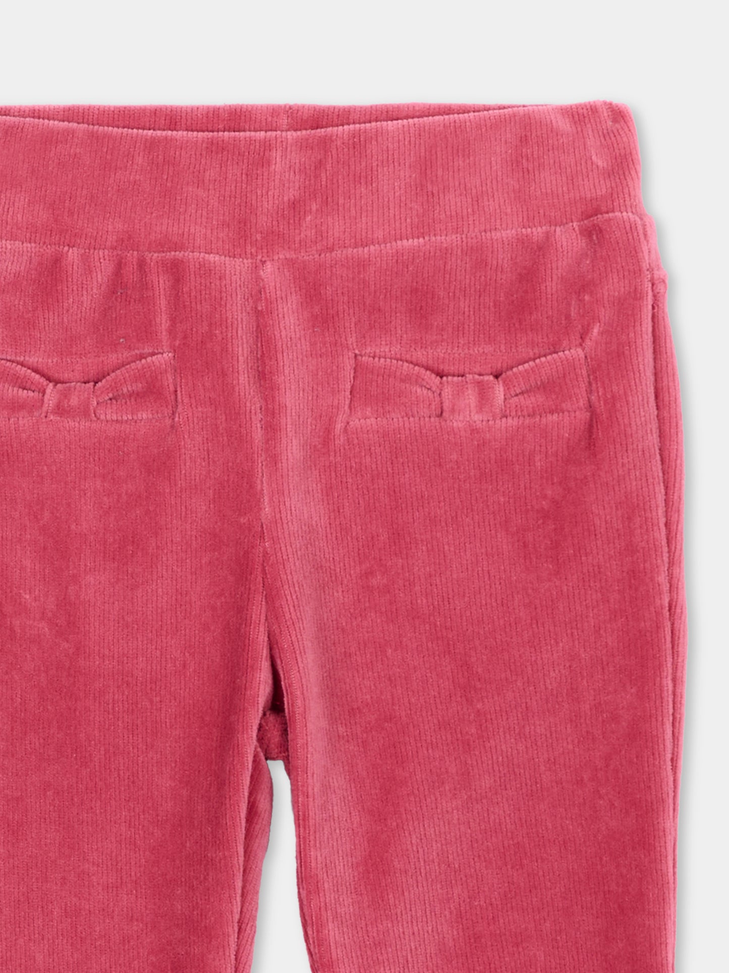 Pantaloni rosa per neonata in velluto,Mayoral,514 058