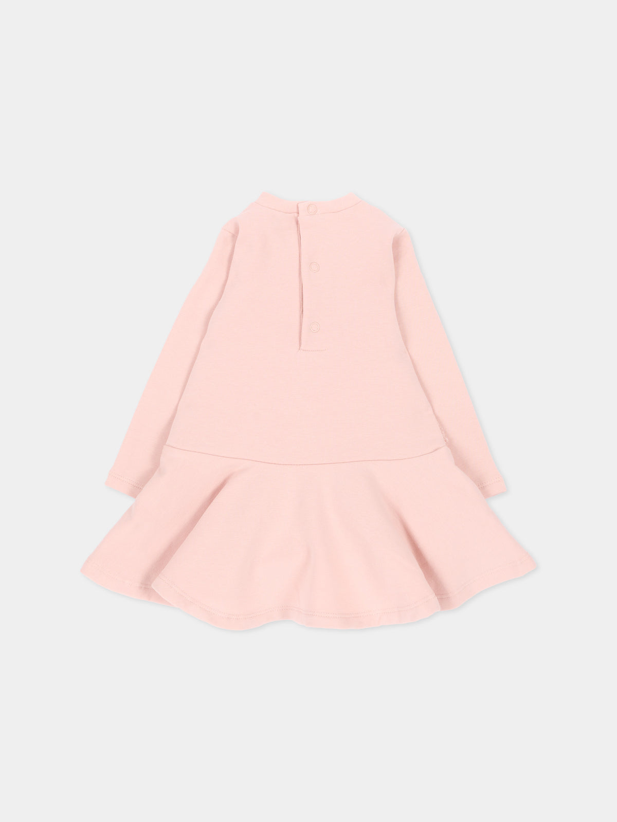 Vestito a manica lunga rosa con orsetto per neonata,Mayoral,2904 095