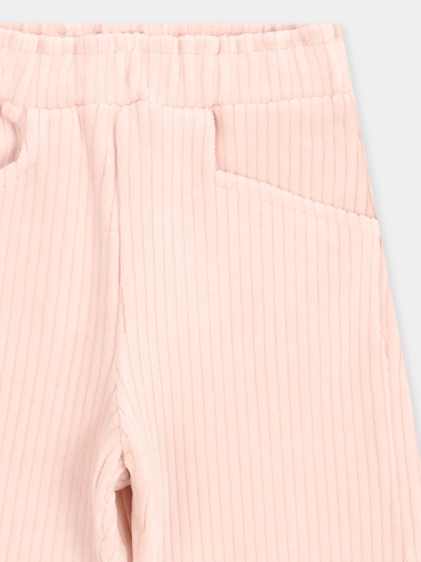 Pantaloni rosa per neonata a costine,Mayoral,2537 033