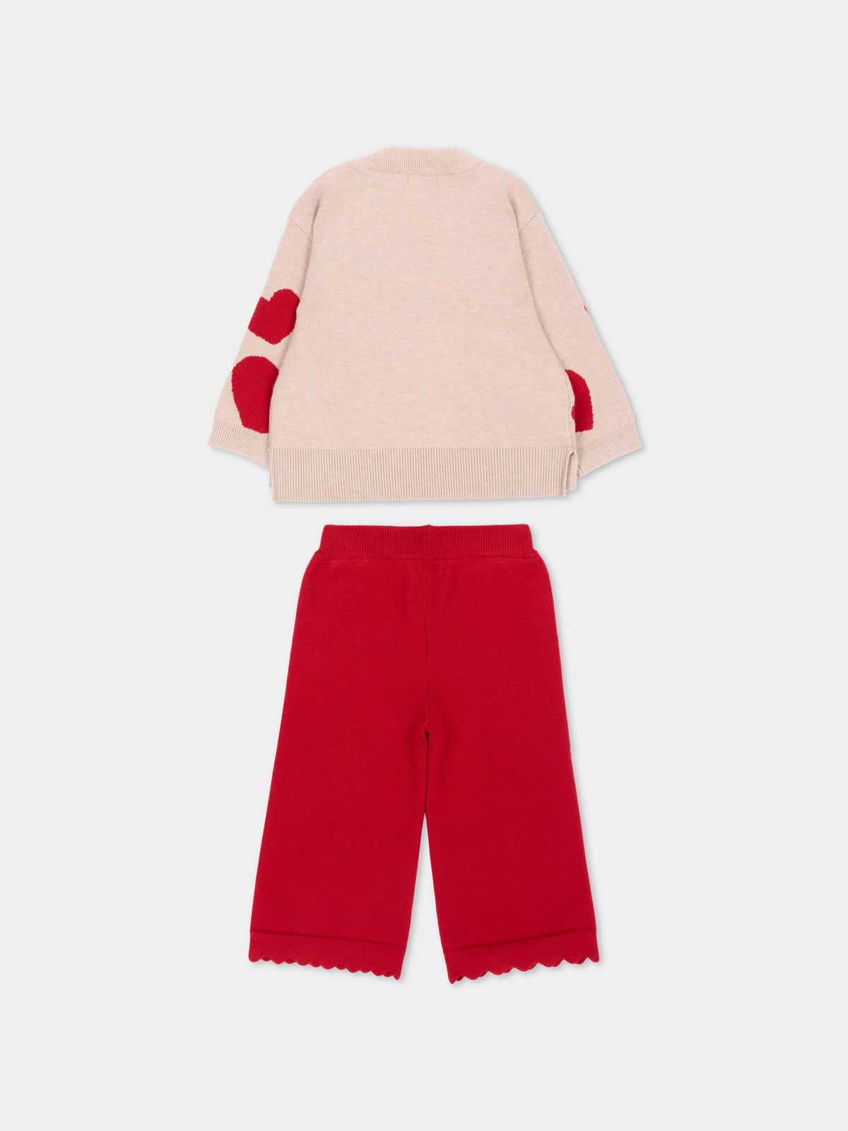 Completo sportivo rosso per neonata con cuori,Mayoral,2556 041