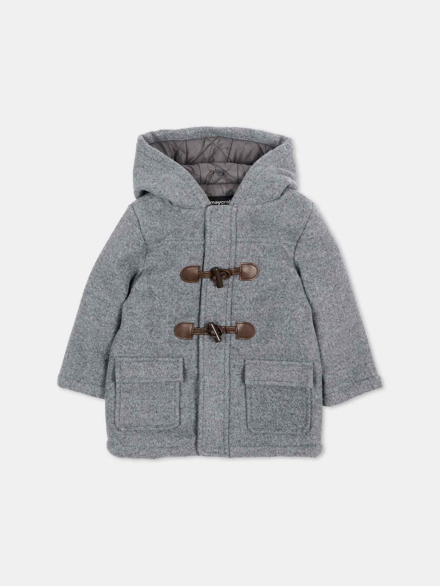 Cappotto grigio per neonato con alamari,Mayoral,2426 037