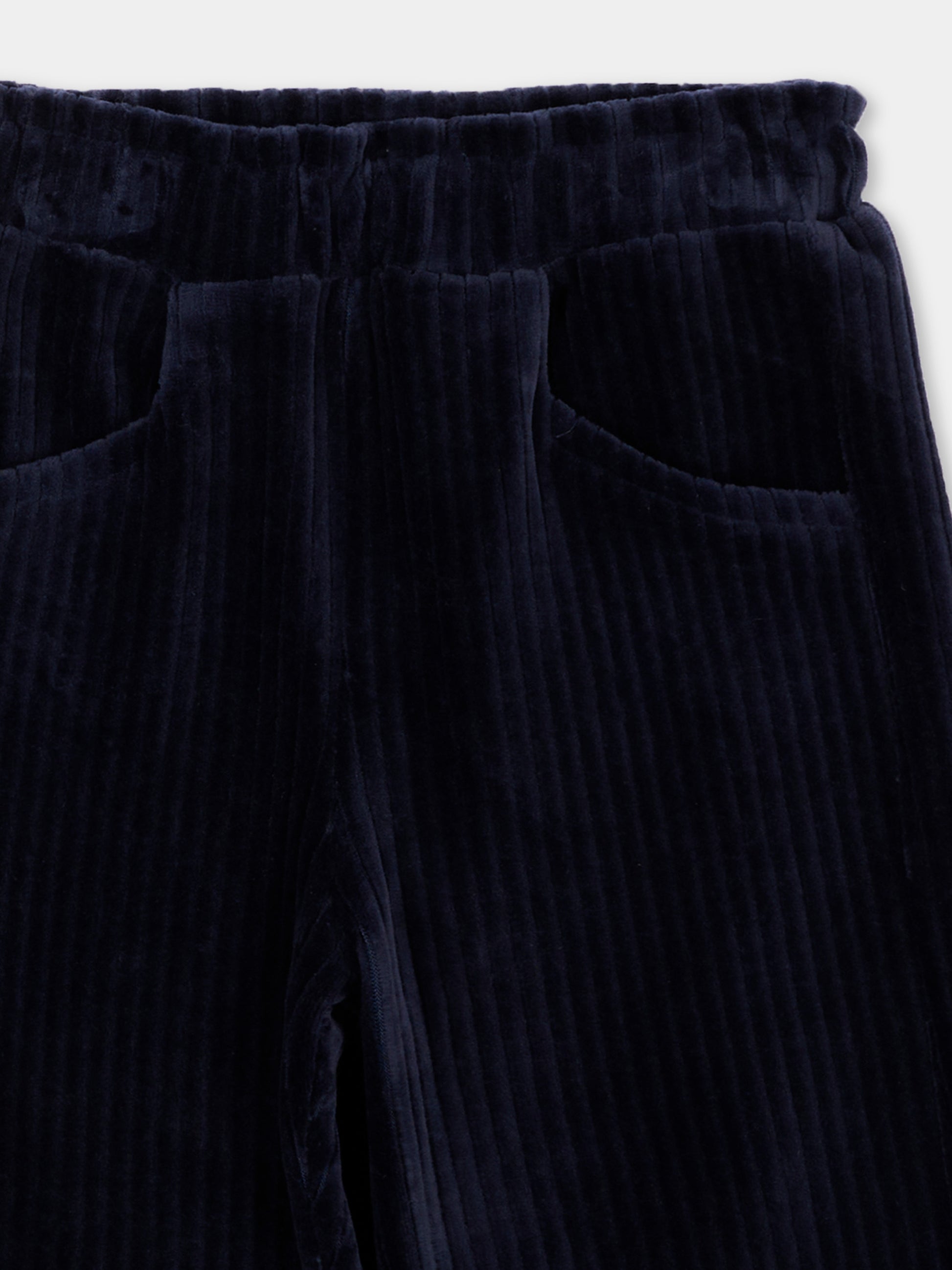 Pantaloni casual blu per neonata in velluto,Mayoral,2537 034