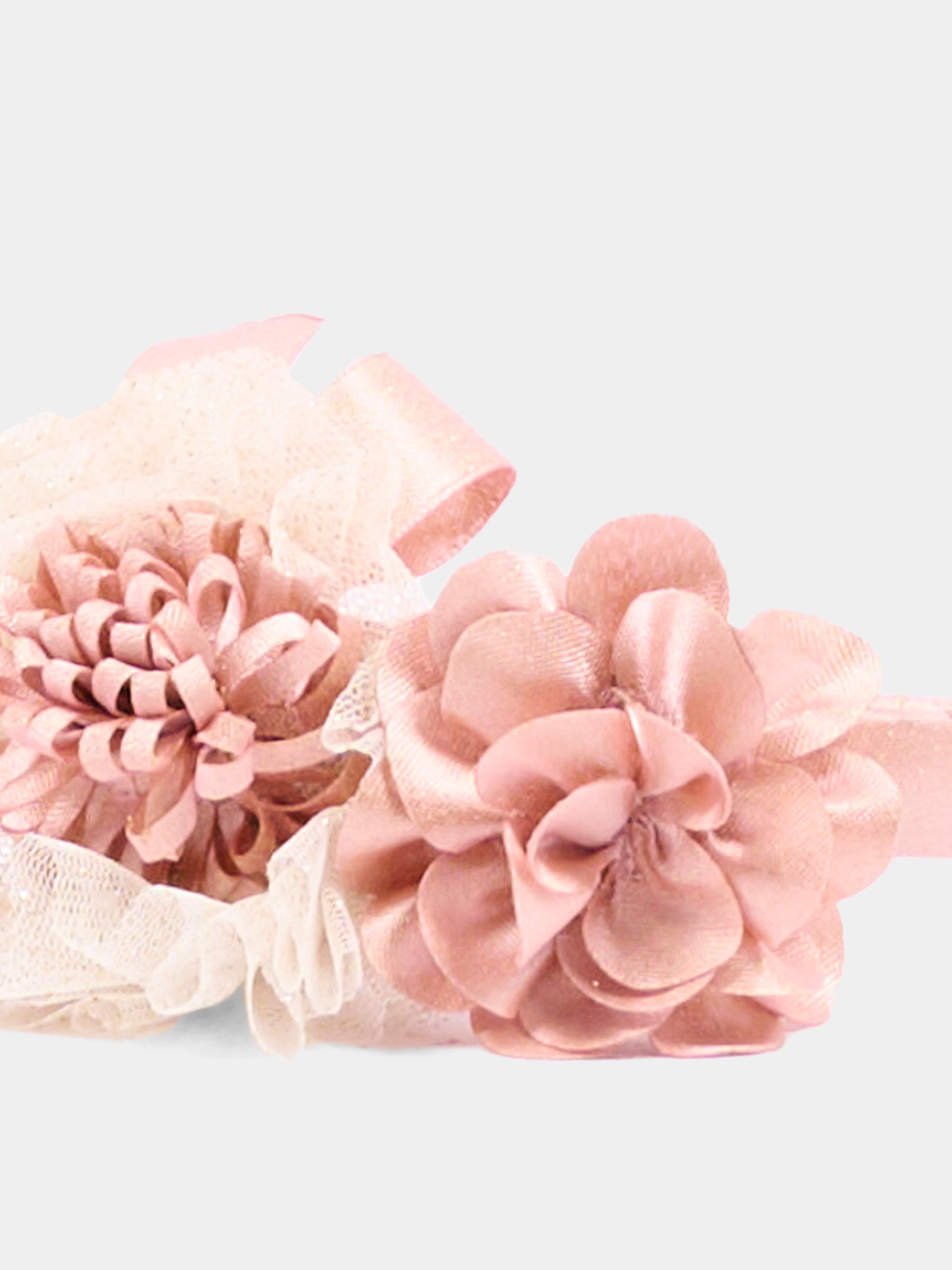 Cerchietto rosa per neonata con fiori,Mayoral,10264 042