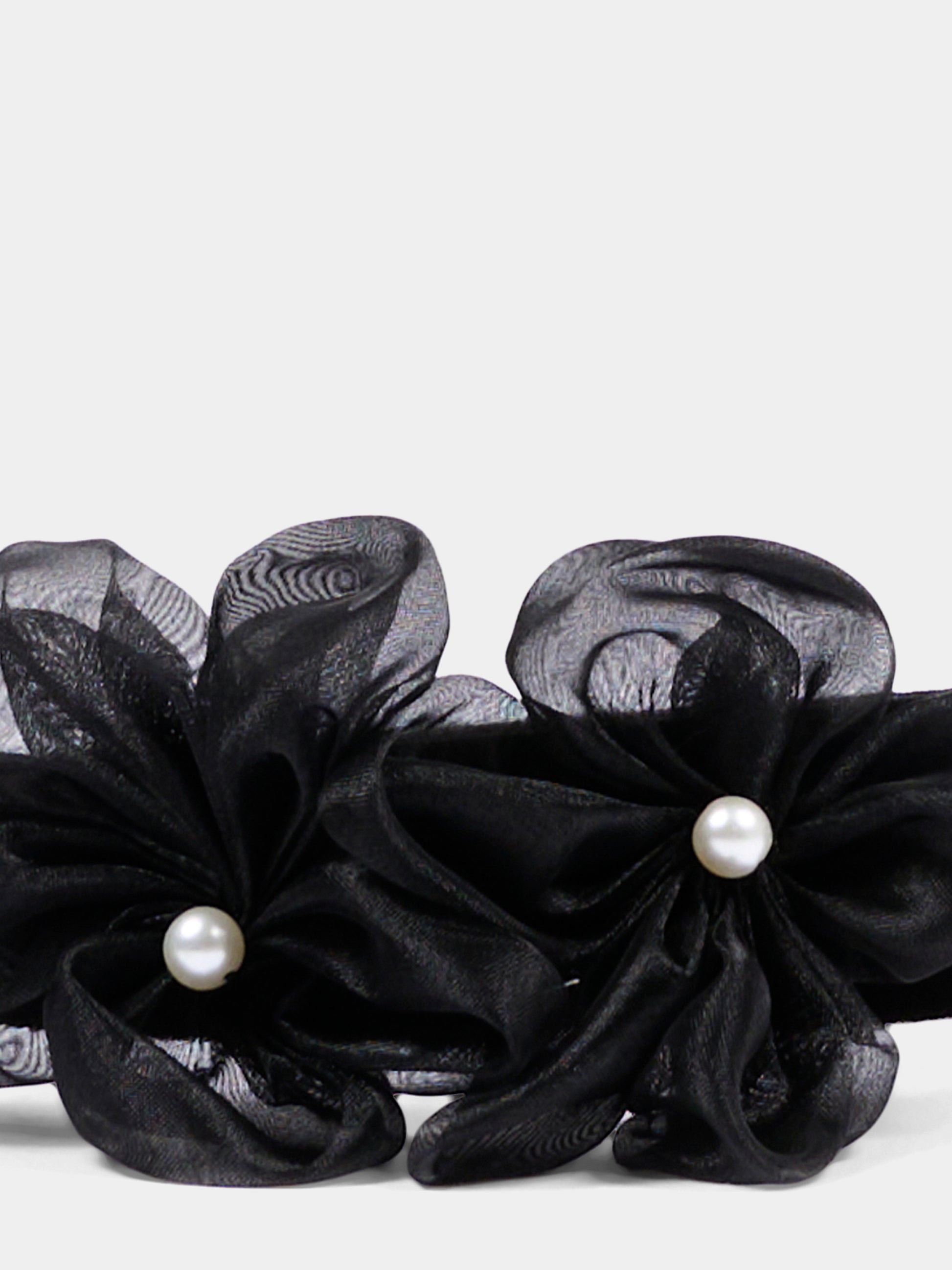 Cerchietto nero per bambina con fiori,Mayoral,10314 010