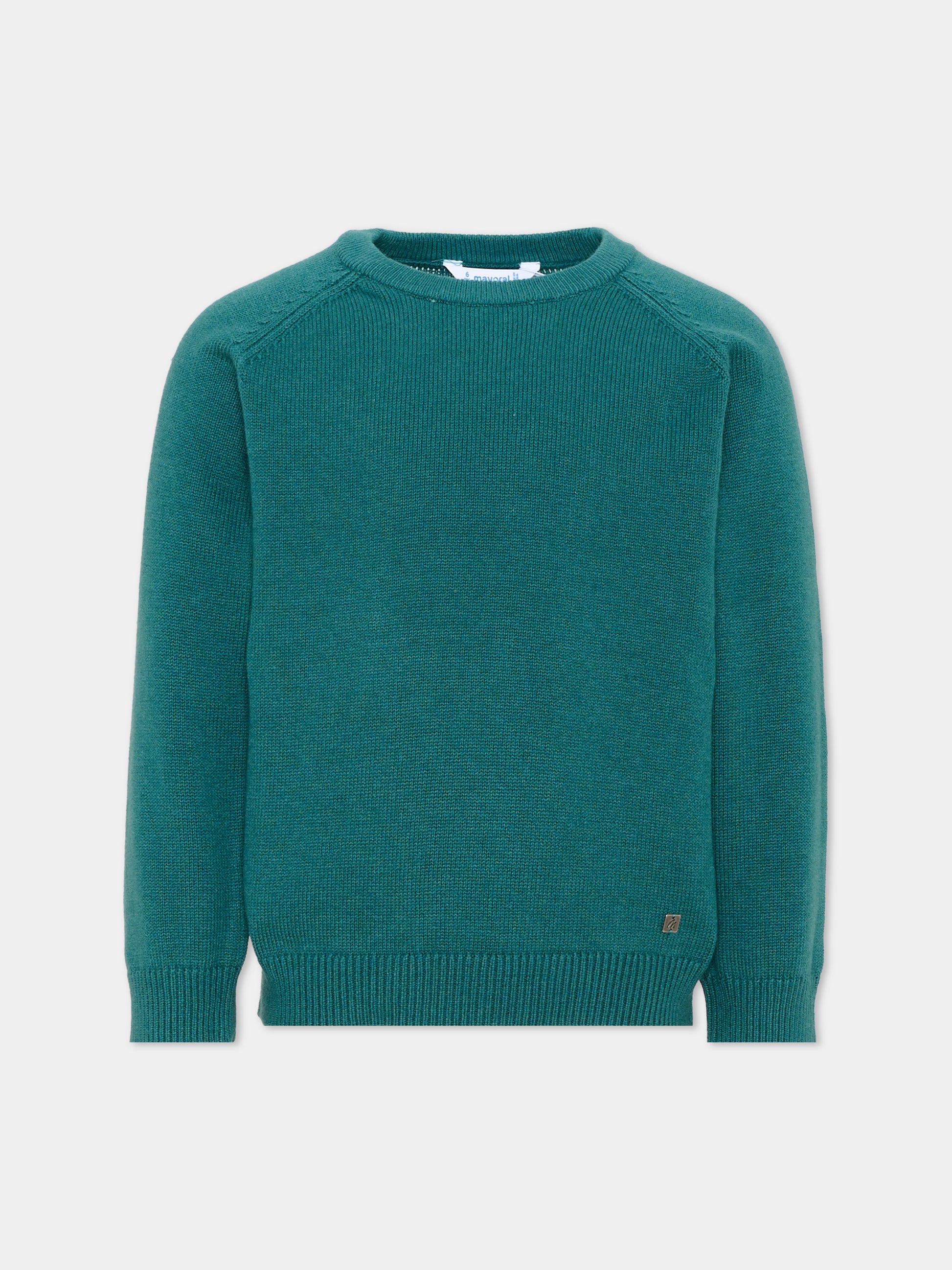 Maglione verde per bambino con logo,Mayoral,311 013
