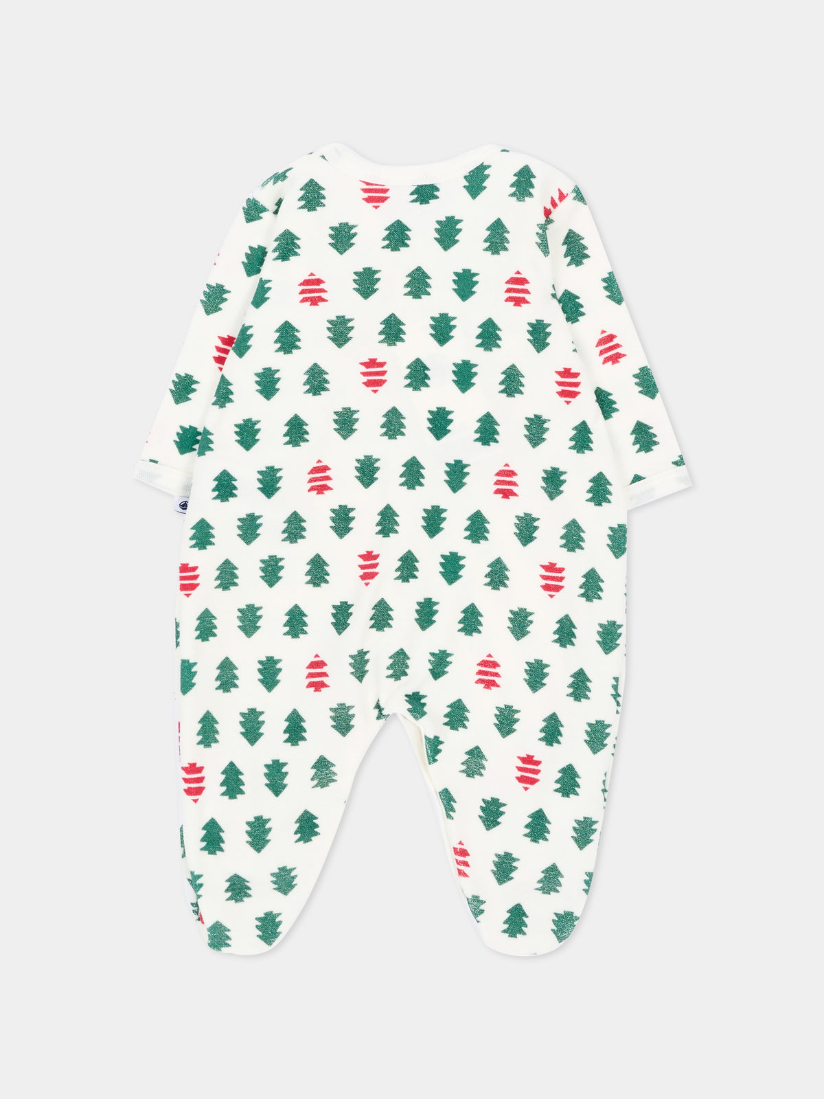 Tutina bianca per neonato con alberi,Petit Bateau,A0HCF 01