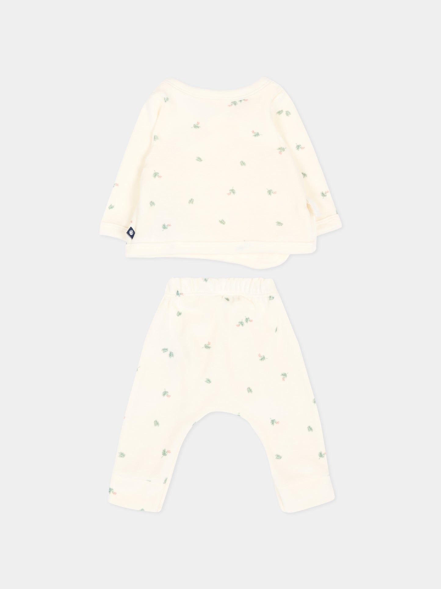 Completo nascita avorio per neonati floreale,Petit Bateau,A0GP0 01