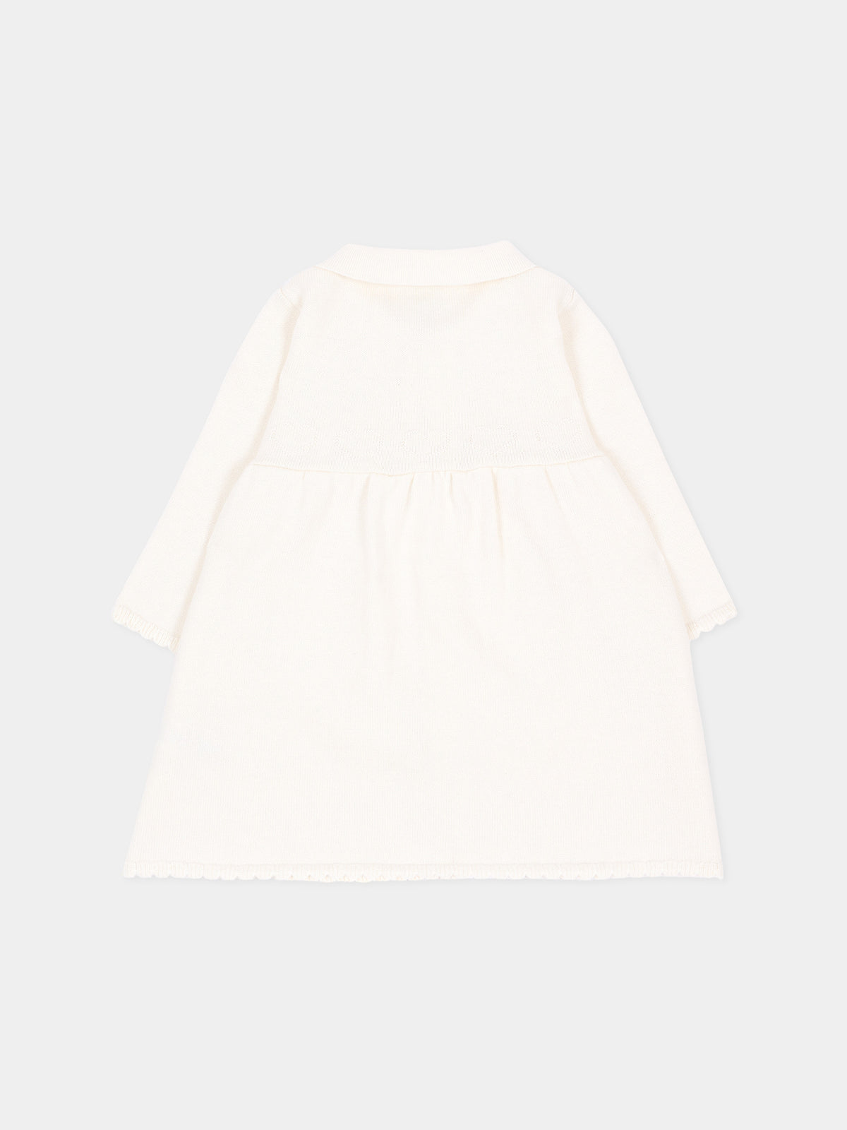 Vestito avorio per neonata,Petit Bateau,A0GIO 01