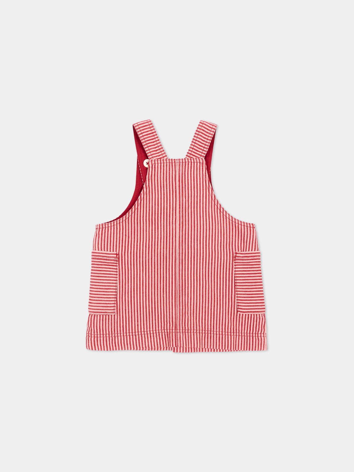 Vestito bordeaux per neonata a righe,Petit Bateau,A0GEC 01